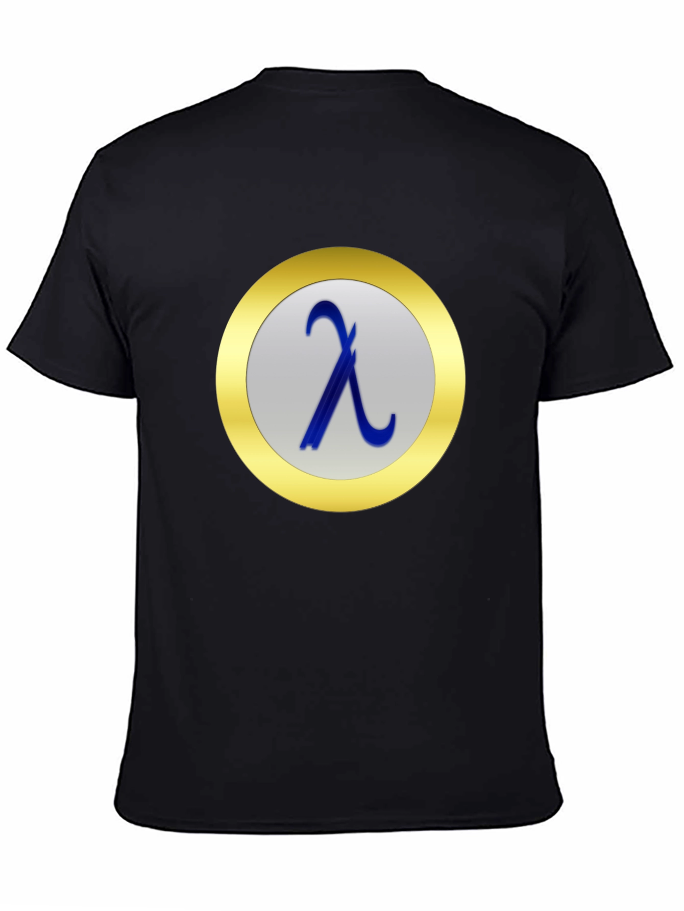 Lambda Symbol T-Shirt - Black Casual Tee