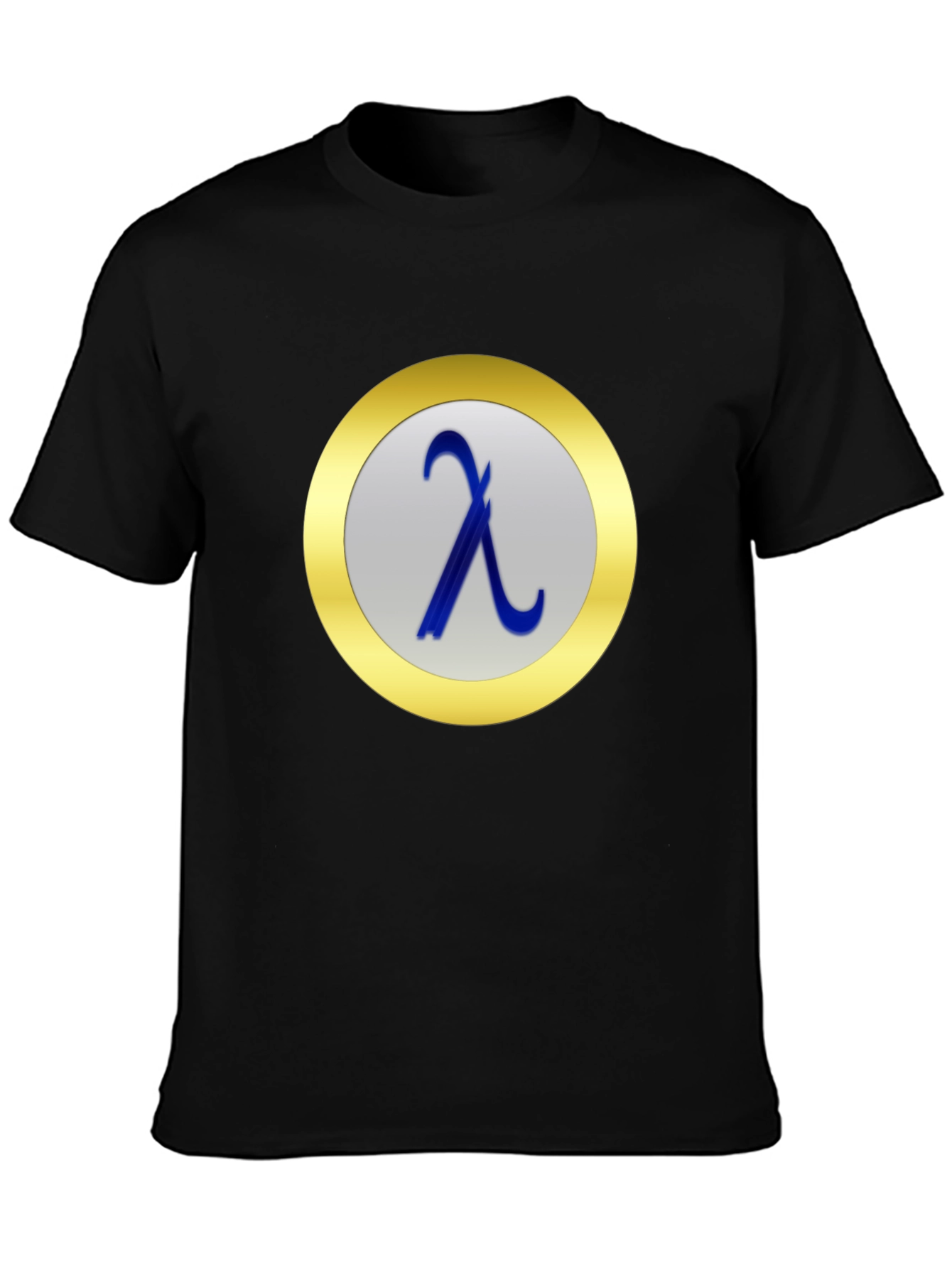 Lambda Symbol T-Shirt - Black Casual Tee