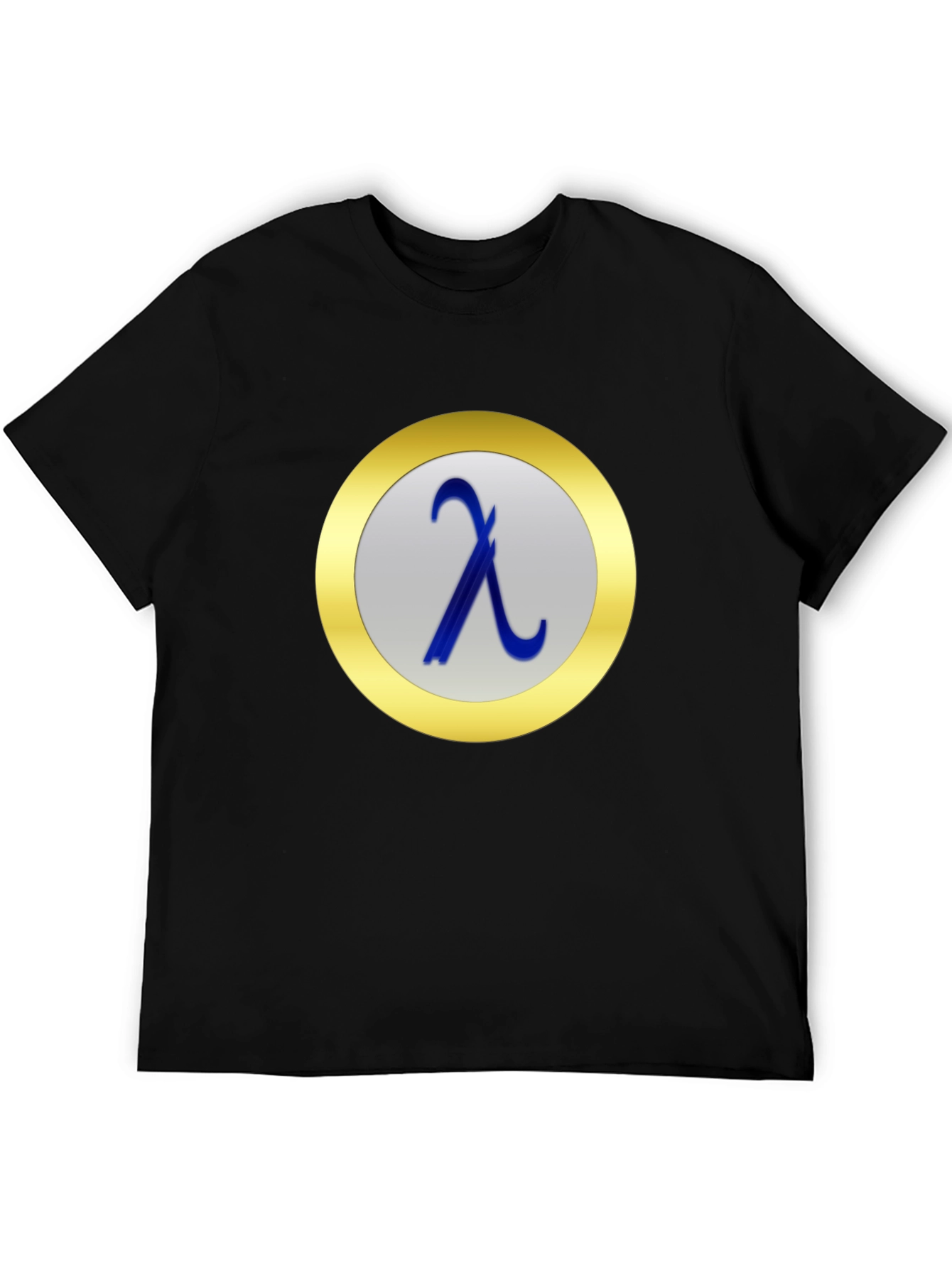 Lambda Symbol T-Shirt - Black Casual Tee