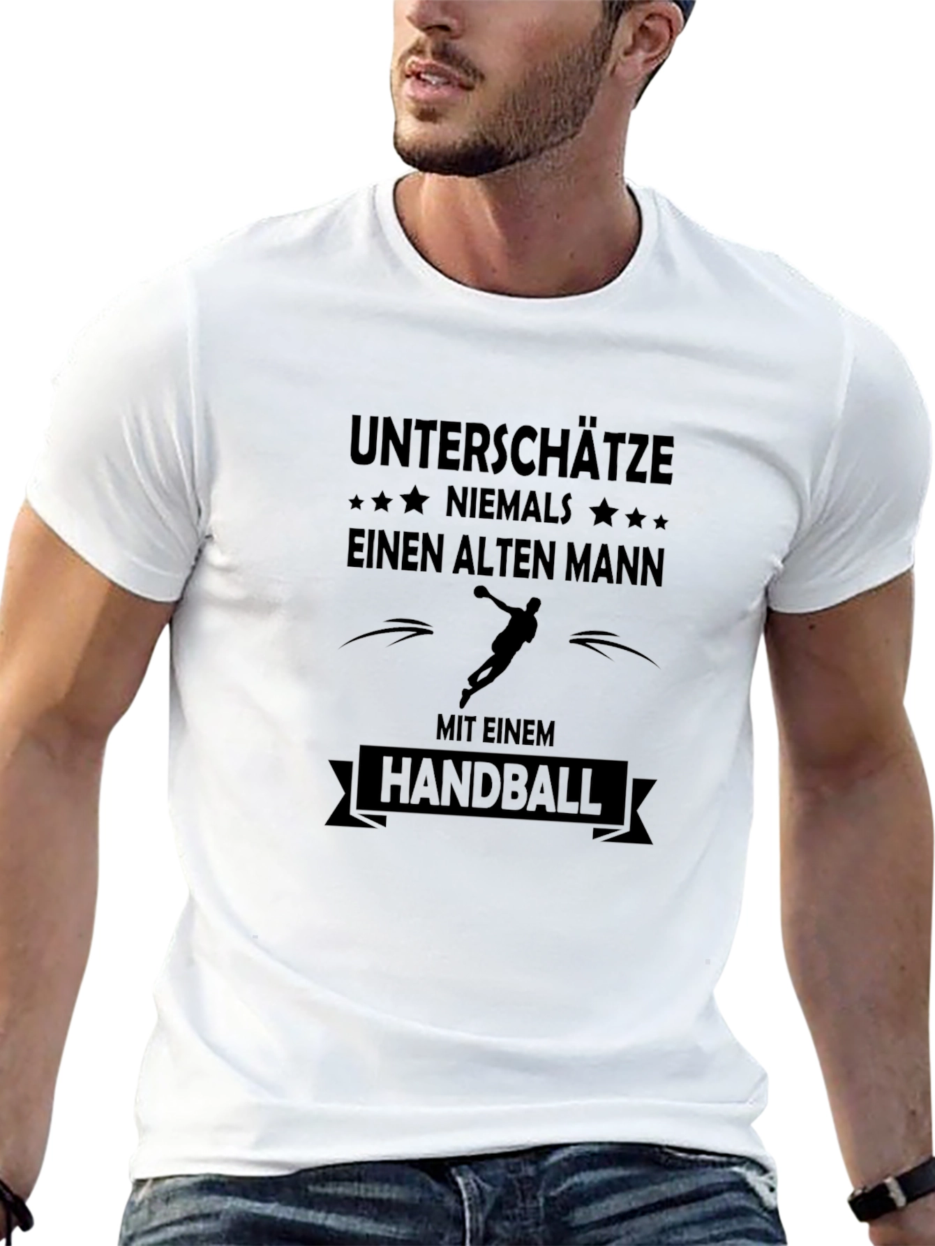 Unterschätze Niemals T-Shirt Handball Design