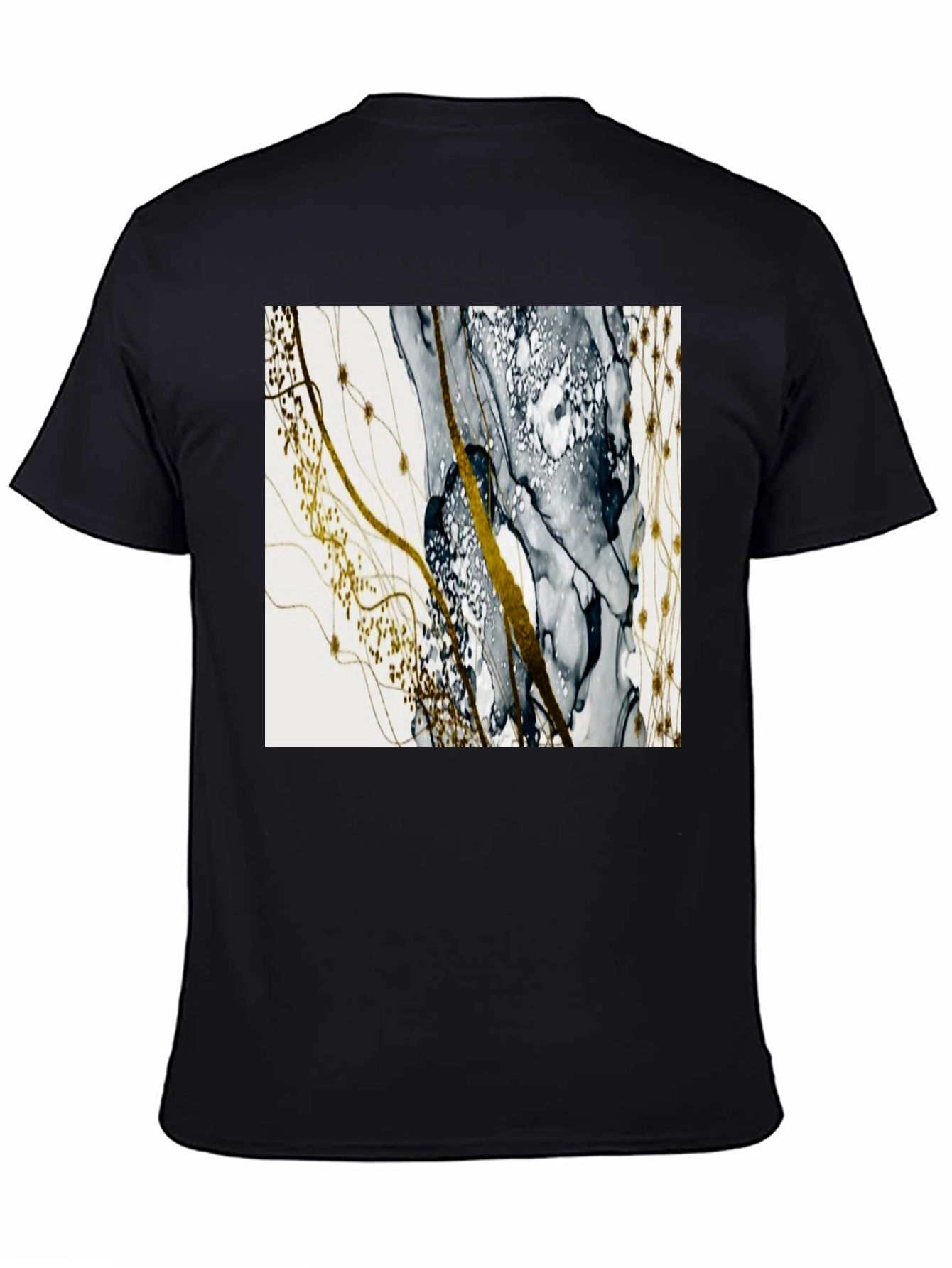 Abstract Art Tee: Modern Ink Wash Design