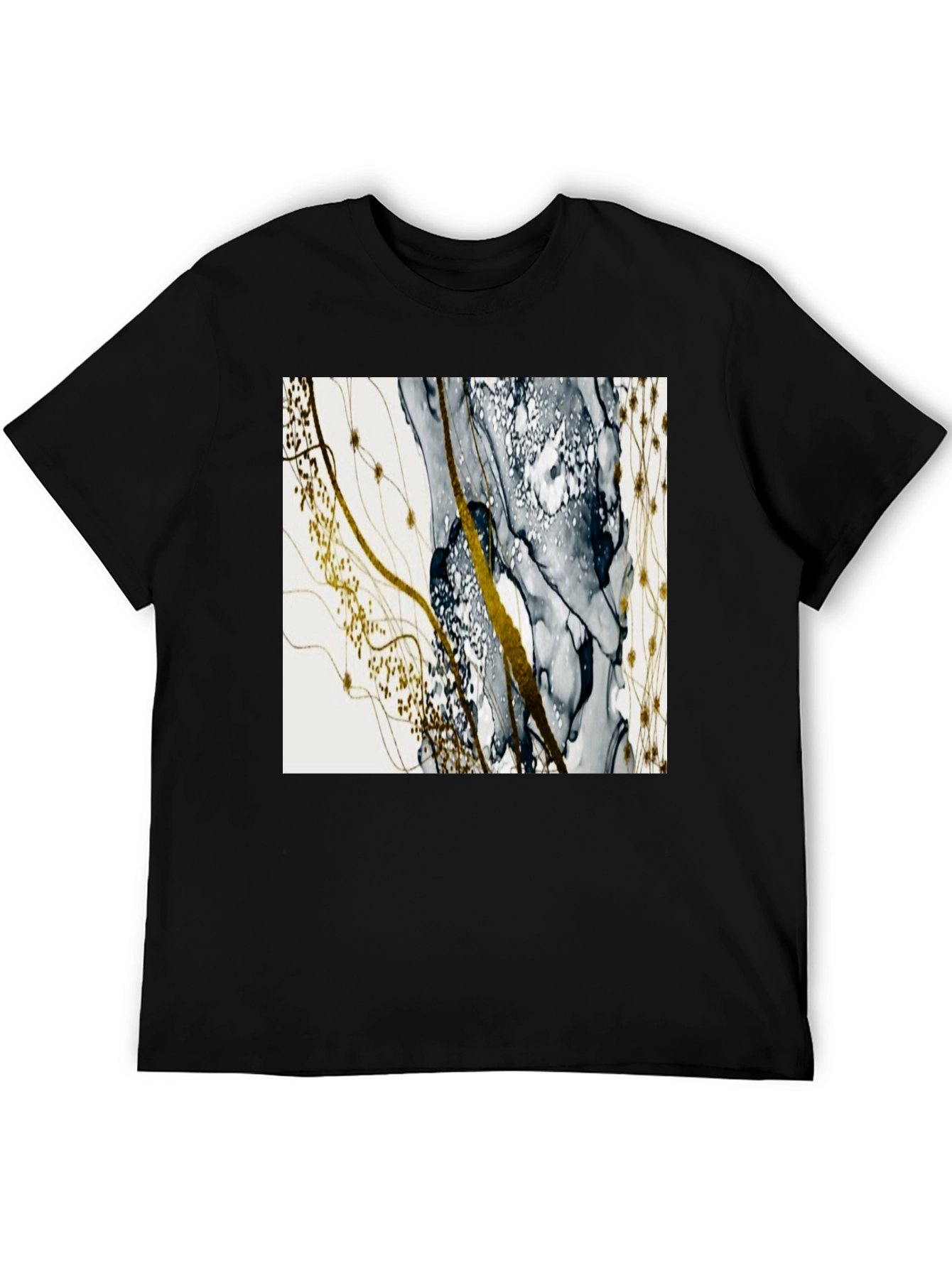 Abstract Art Tee: Modern Ink Wash Design