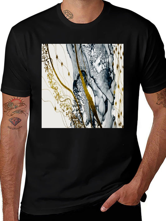 Abstract Art Tee: Modern Ink Wash Design