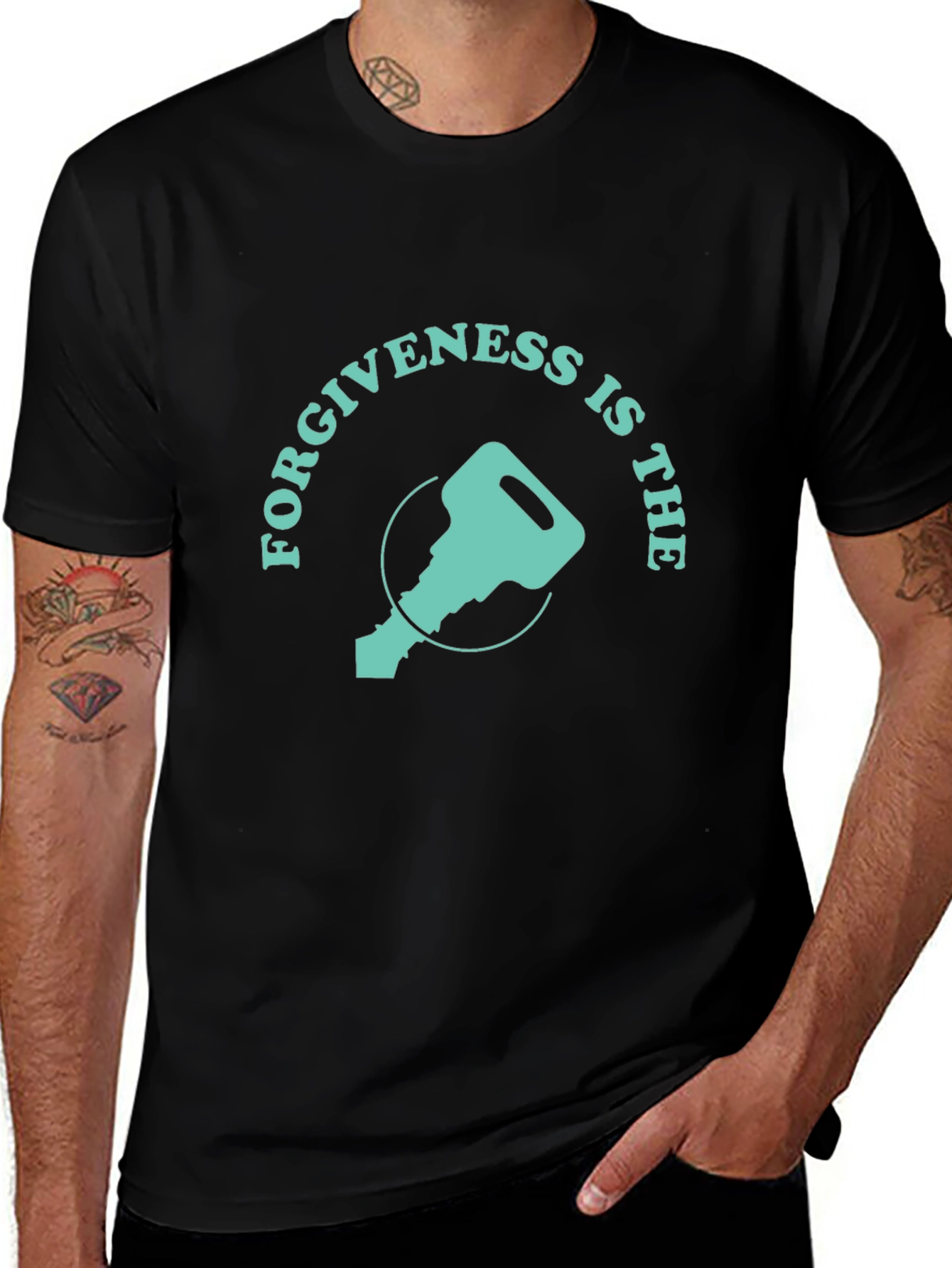 Forgiveness Key Graphic T-Shirt - Inspiring Design