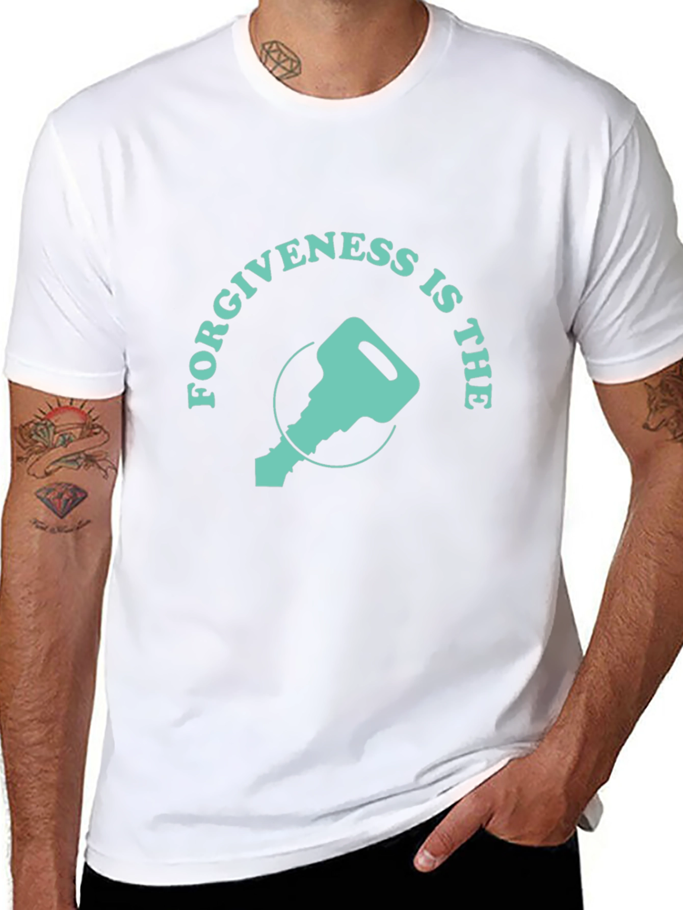 Forgiveness Key Graphic T-Shirt - Inspiring Design