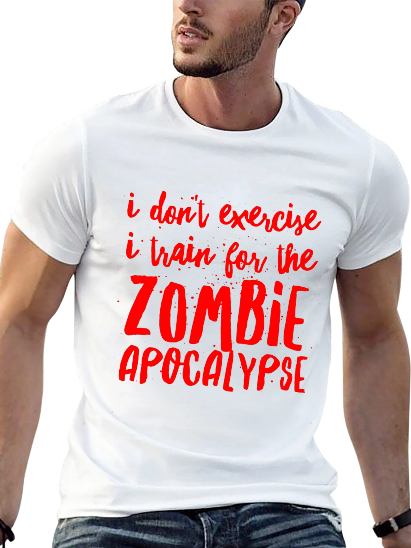 Zombie Apocalypse Training Tee - Funny Graphic T-Shirt