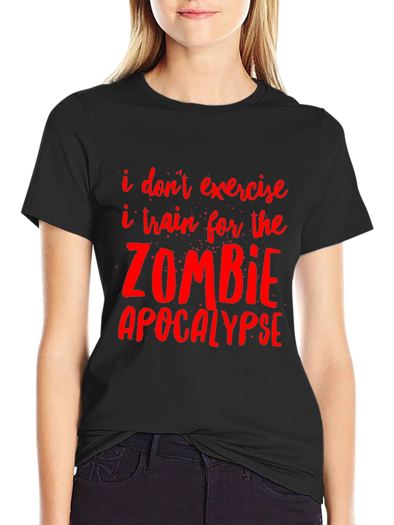 Zombie Apocalypse Training Tee - Funny Graphic T-Shirt