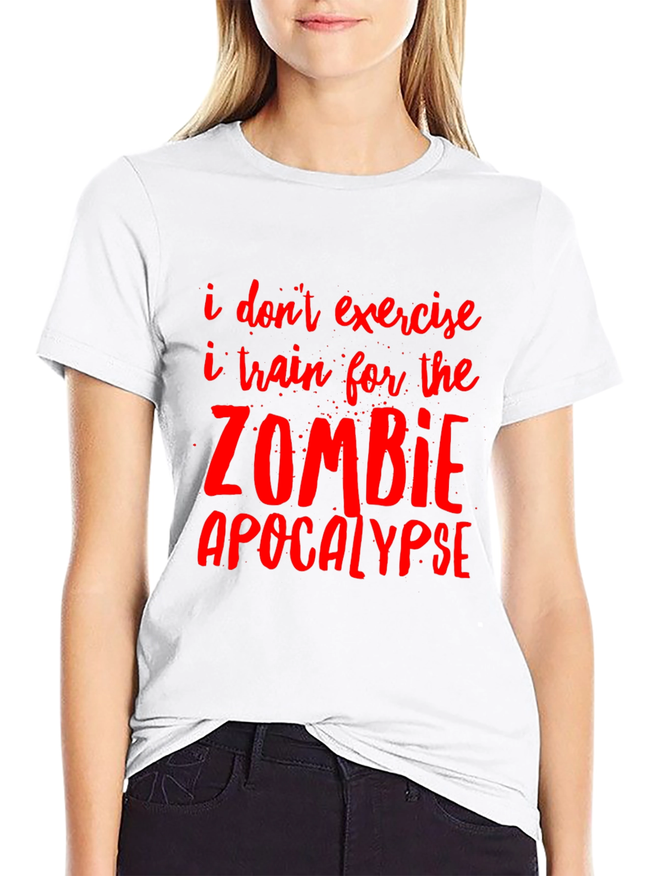 Zombie Apocalypse Training Tee - Funny Graphic T-Shirt