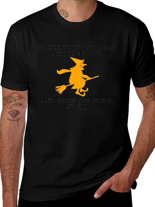 Halloween Witch T-Shirt - Park Your Brooms