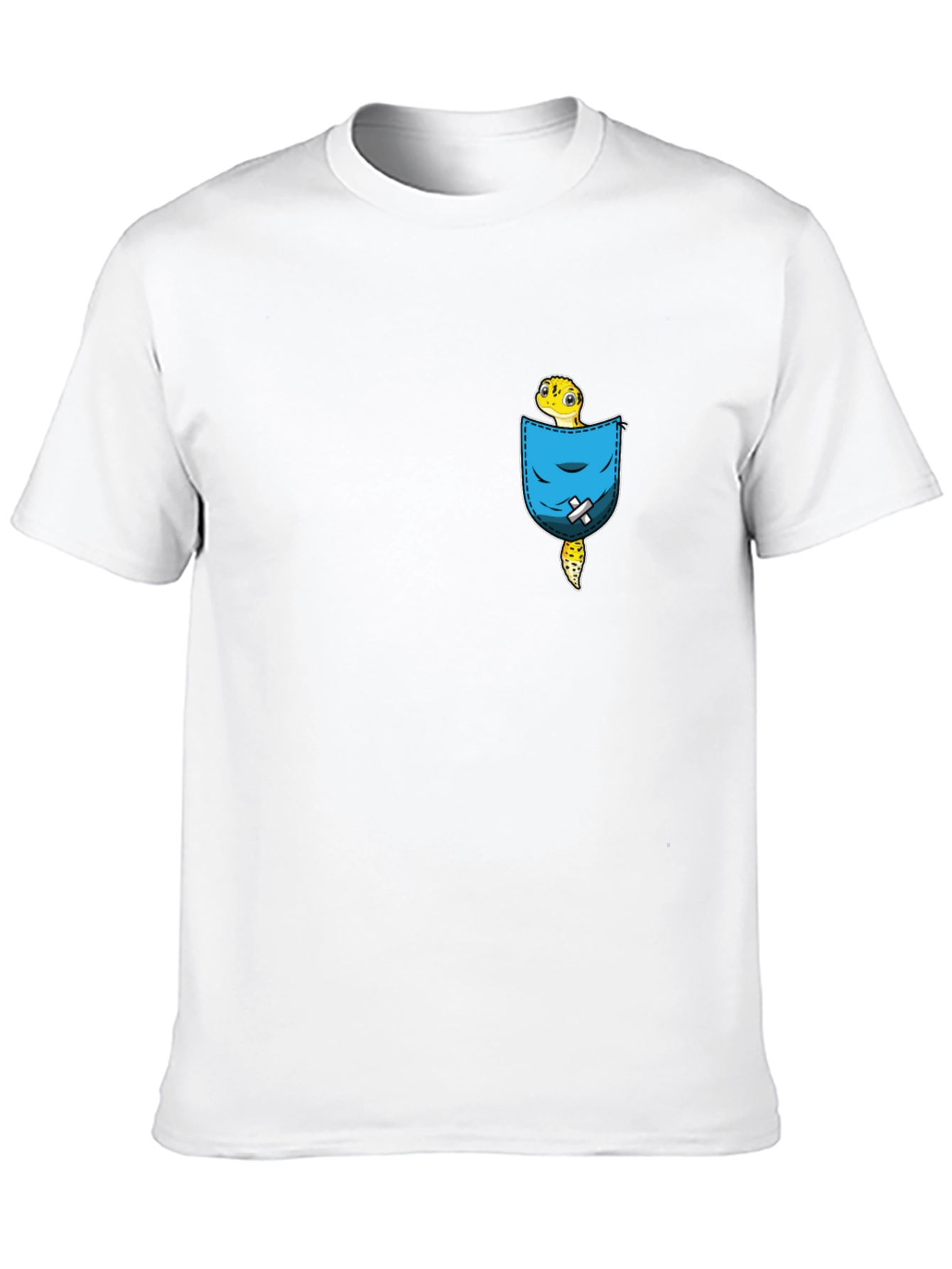 Gecko in Pocket Graphic T-Shirt - Cool Novelty Tee
