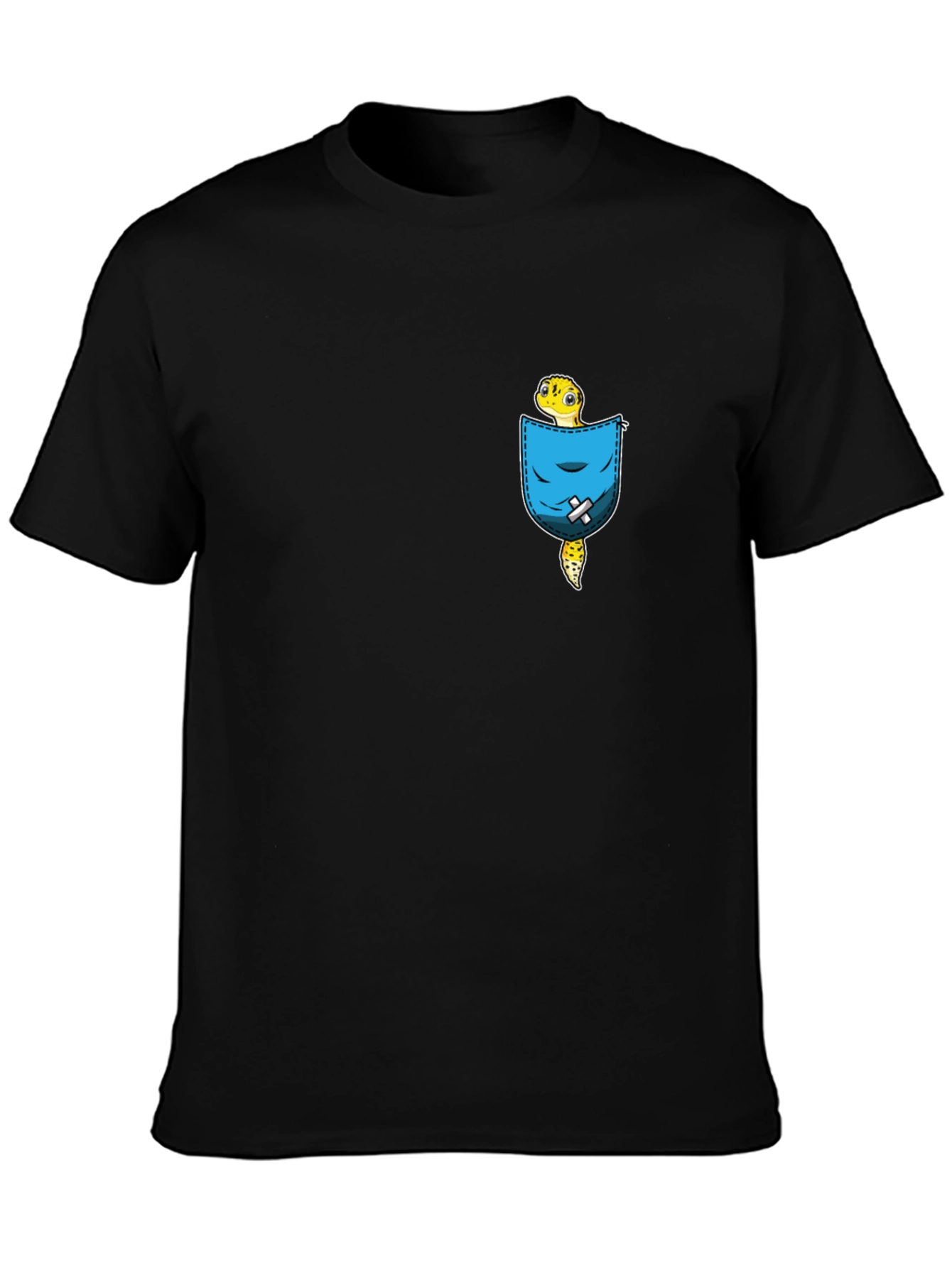 Gecko in Pocket Graphic T-Shirt - Cool Novelty Tee