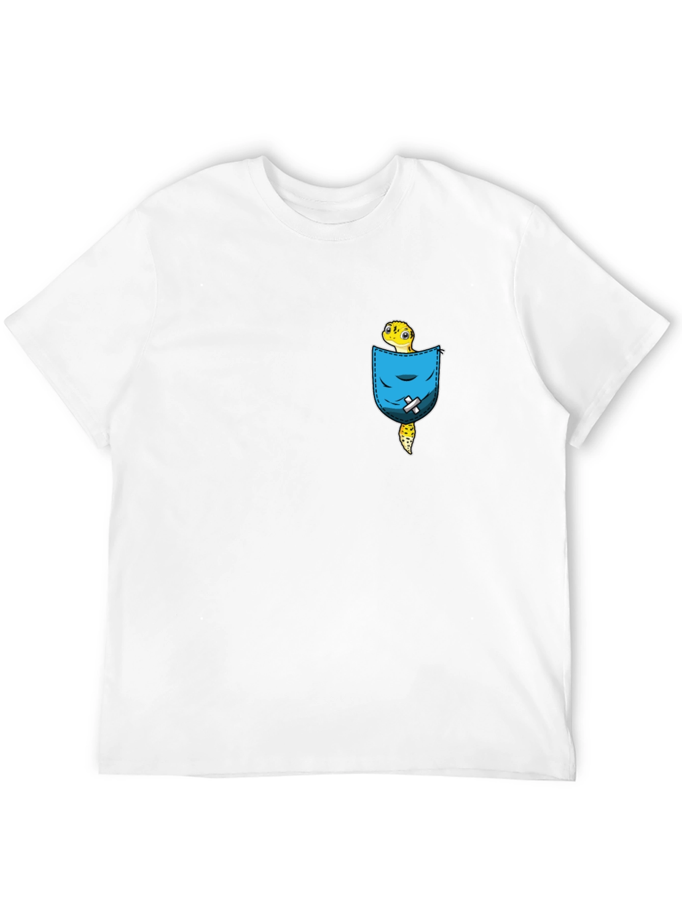 Gecko in Pocket Graphic T-Shirt - Cool Novelty Tee