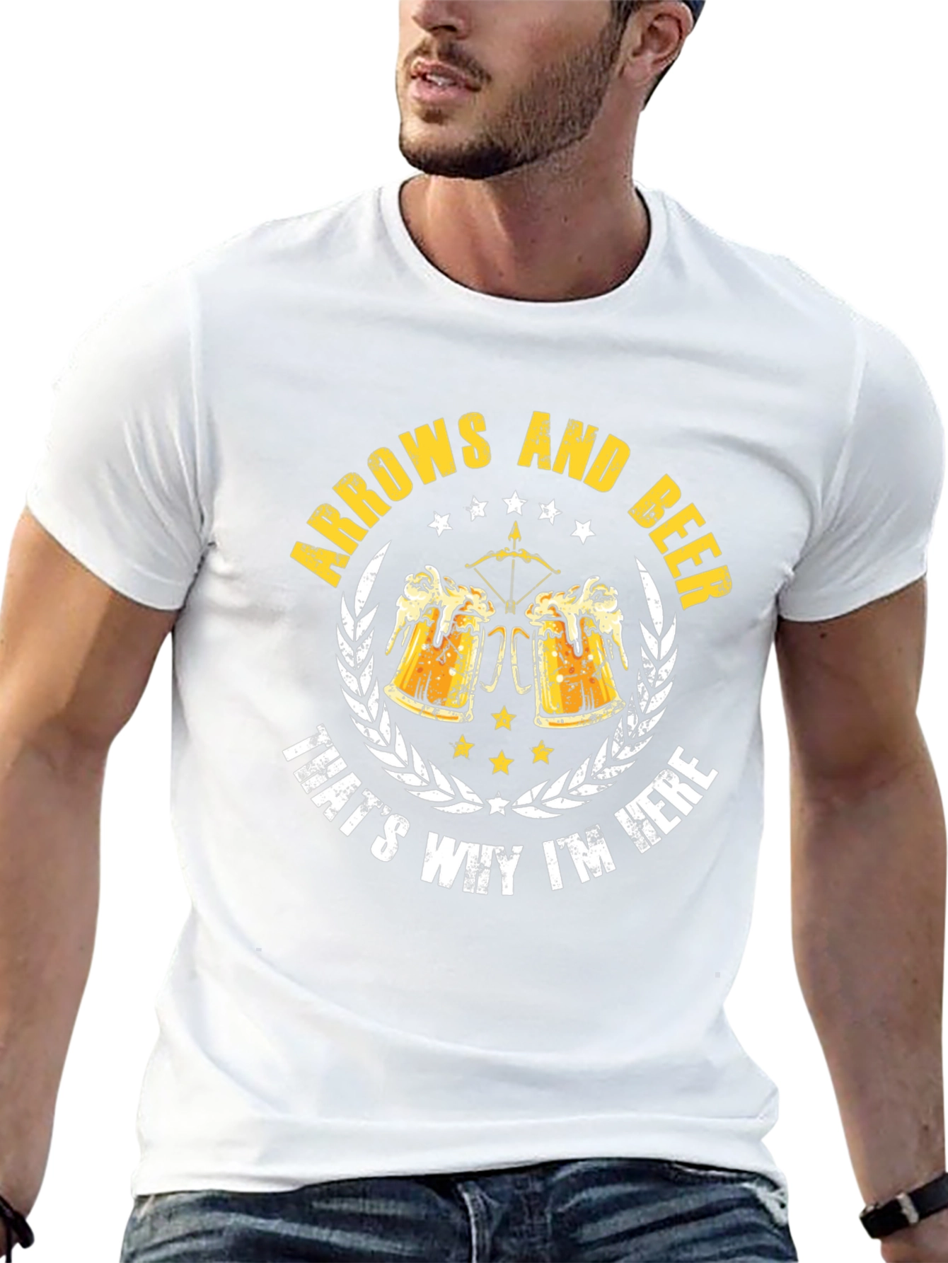 Arrows and Beer T-Shirt - Why Im Here!