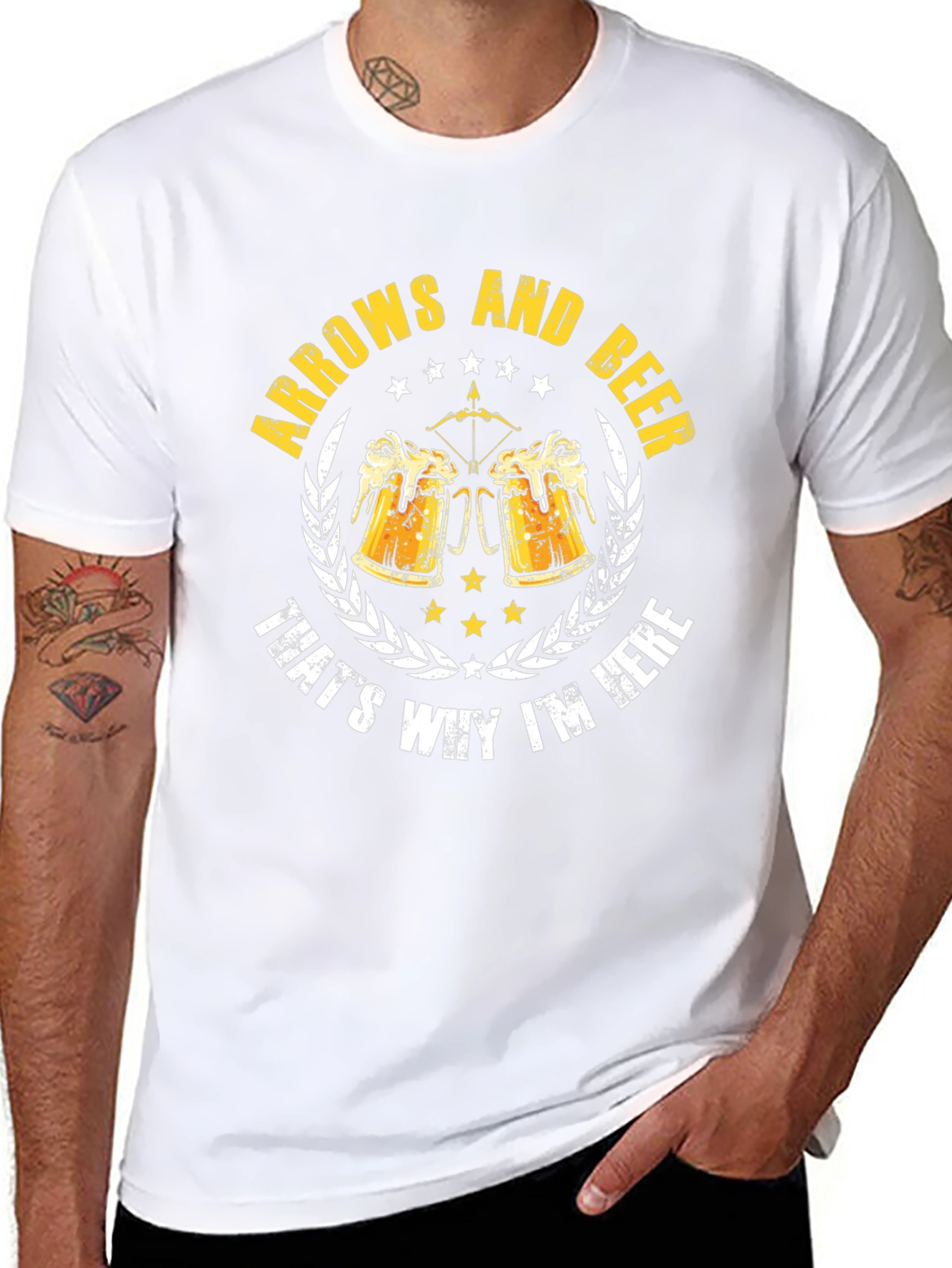 Arrows and Beer T-Shirt - Why Im Here!