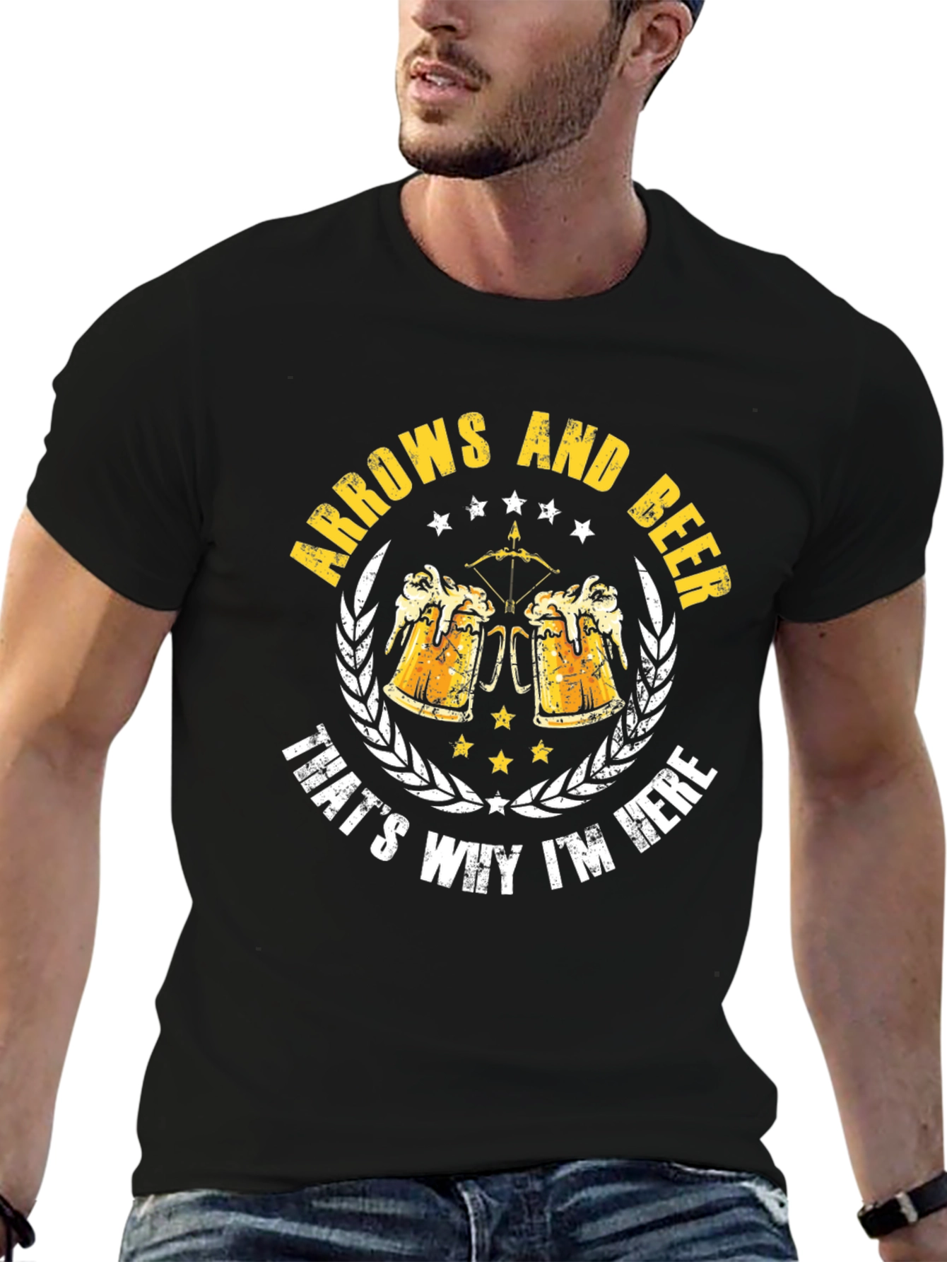 Arrows and Beer T-Shirt - Why Im Here!