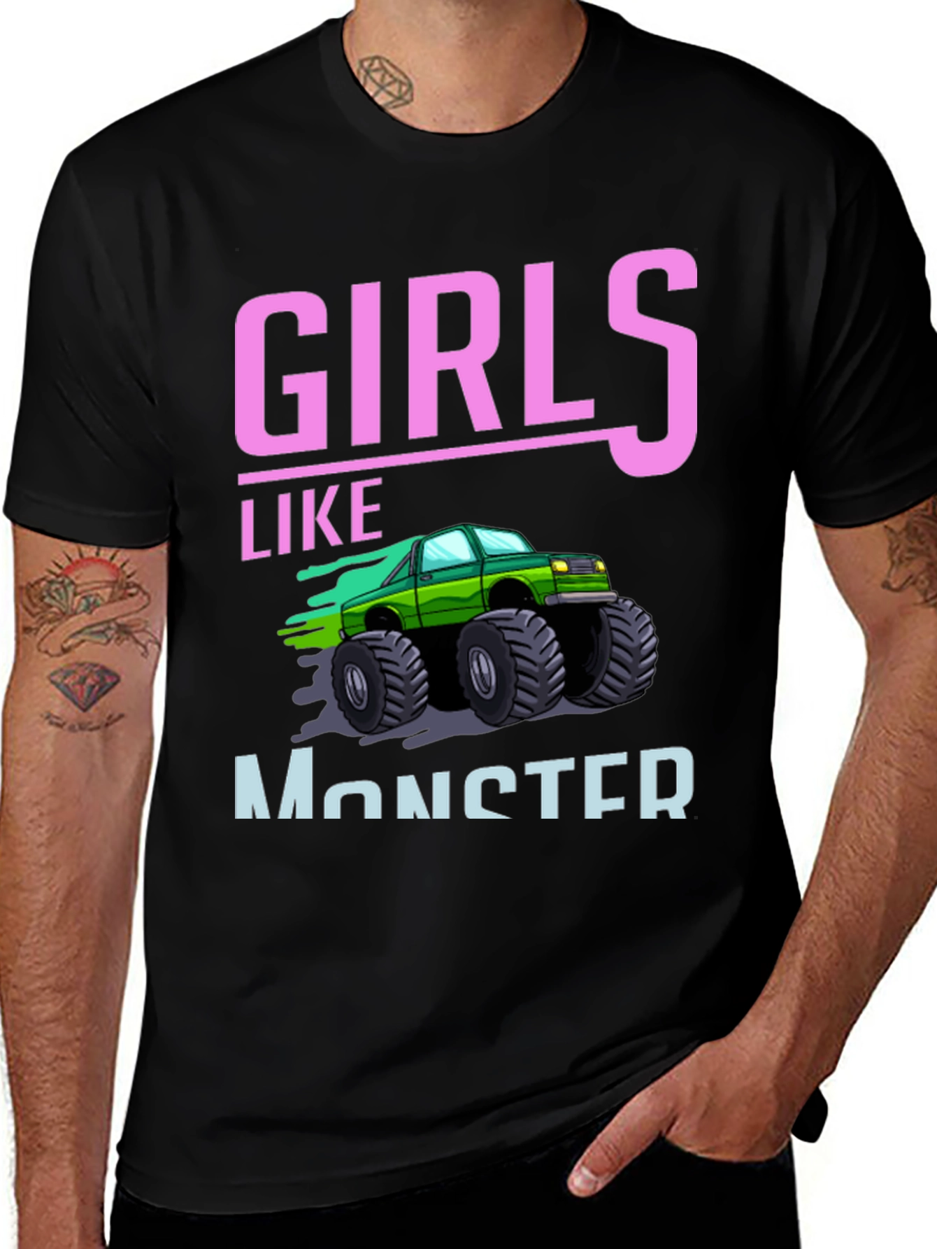 Girls Like Monster Trucks Graphic Tee