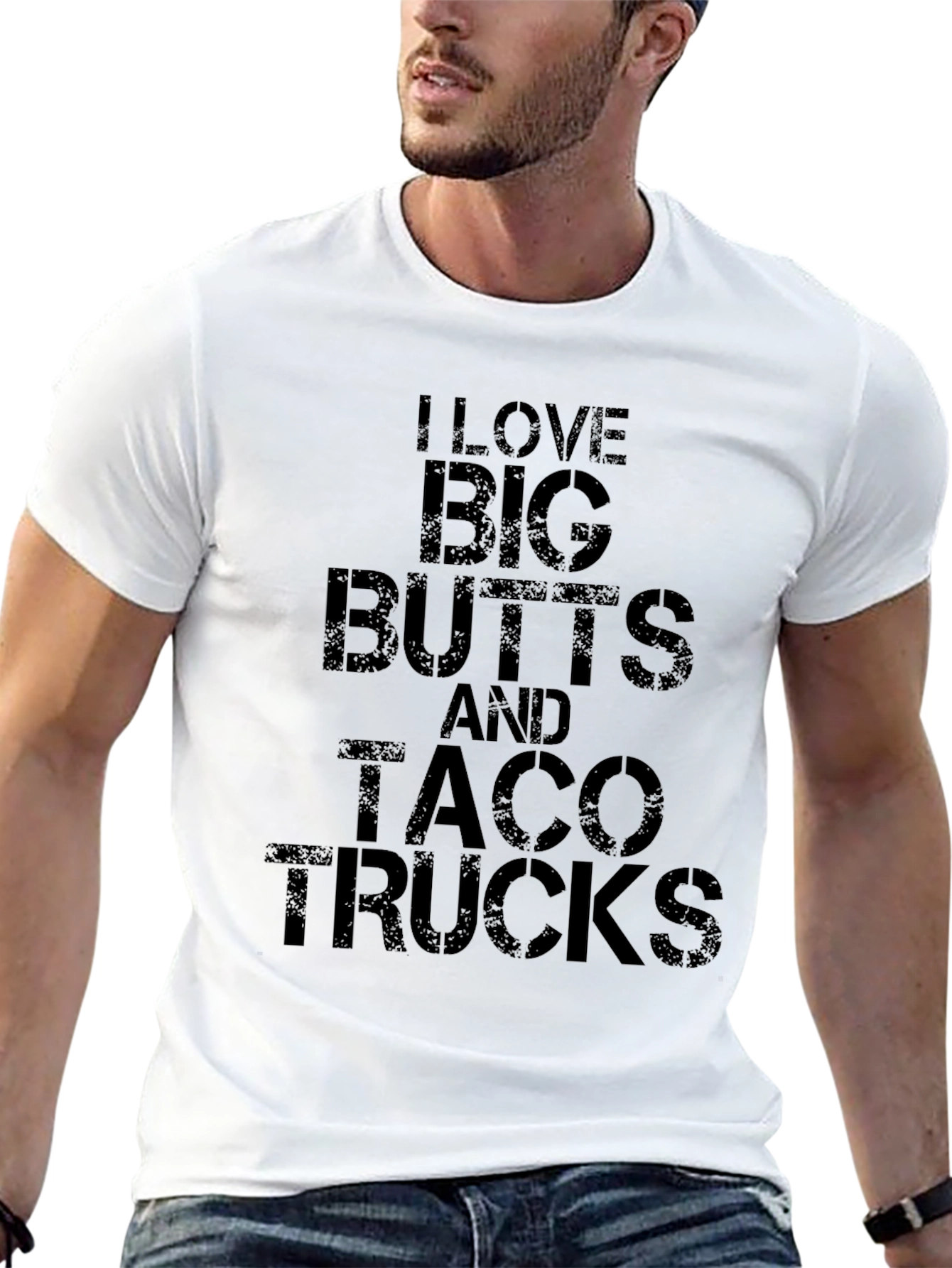 I Love Big Butts and Taco Trucks Black T-Shirt