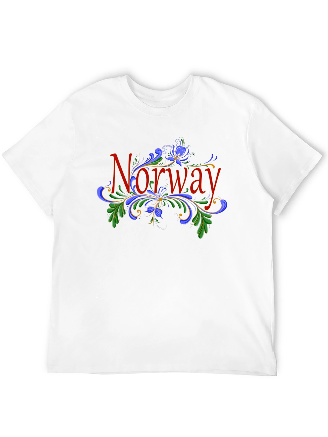 Norway Floral T-Shirt - Mens Black Tee