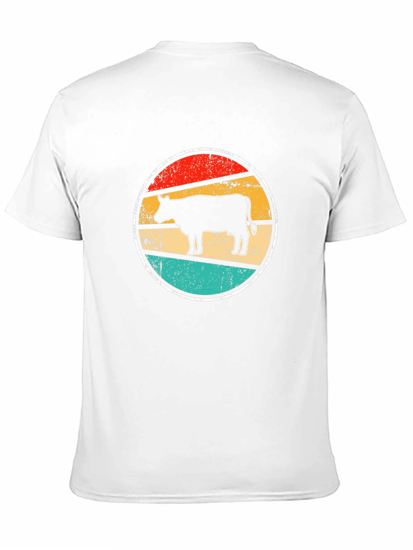 Retro Cow Graphic Tee - Farm Animal T-Shirt