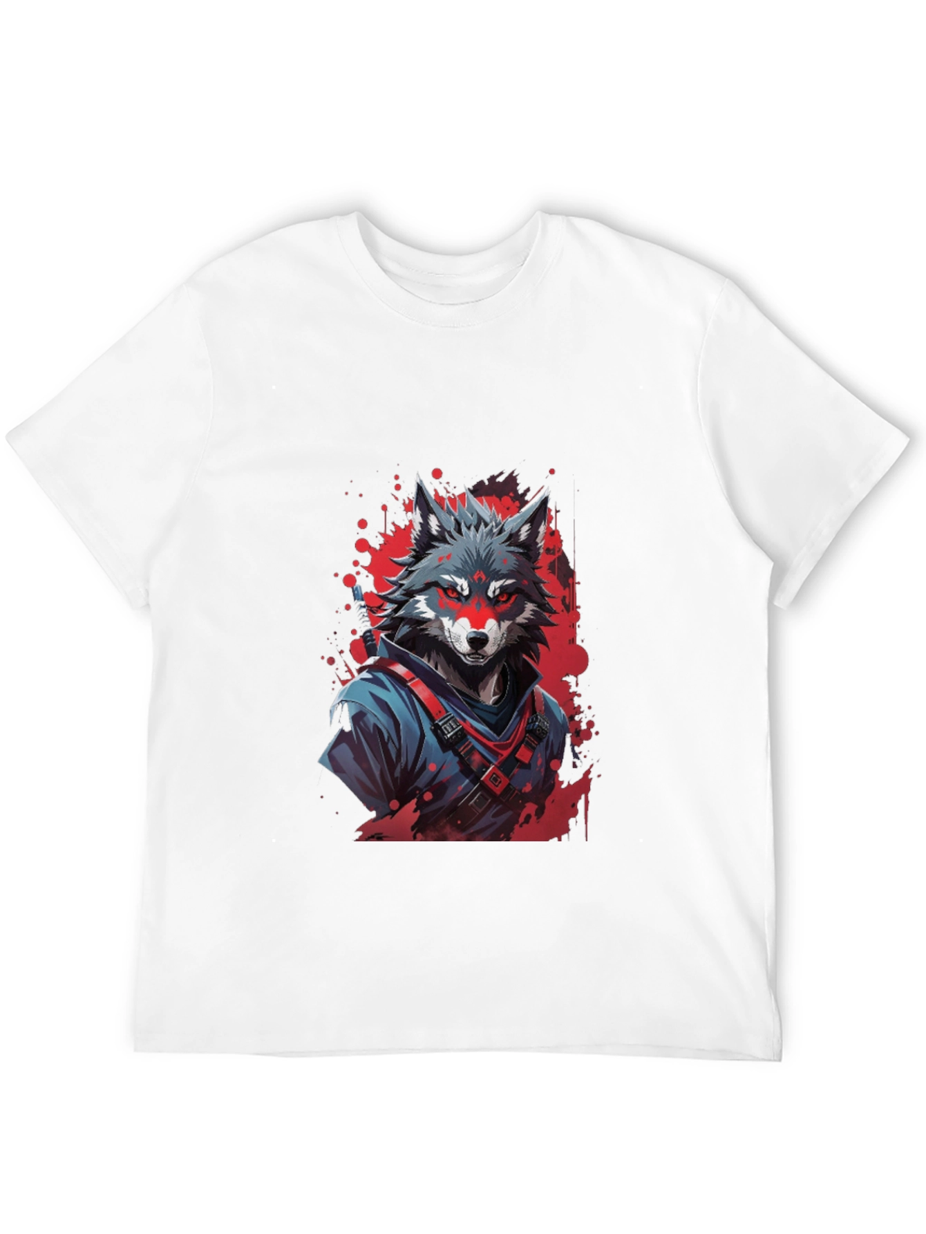 Wolf Ninja Graphic Tee - Mens Black T-Shirt