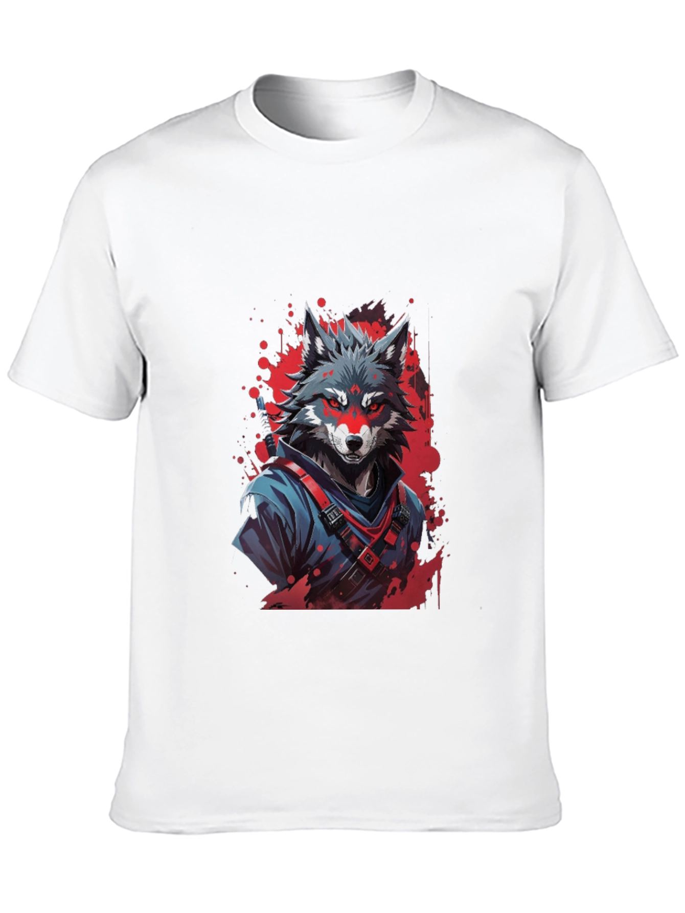 Wolf Ninja Graphic Tee - Mens Black T-Shirt