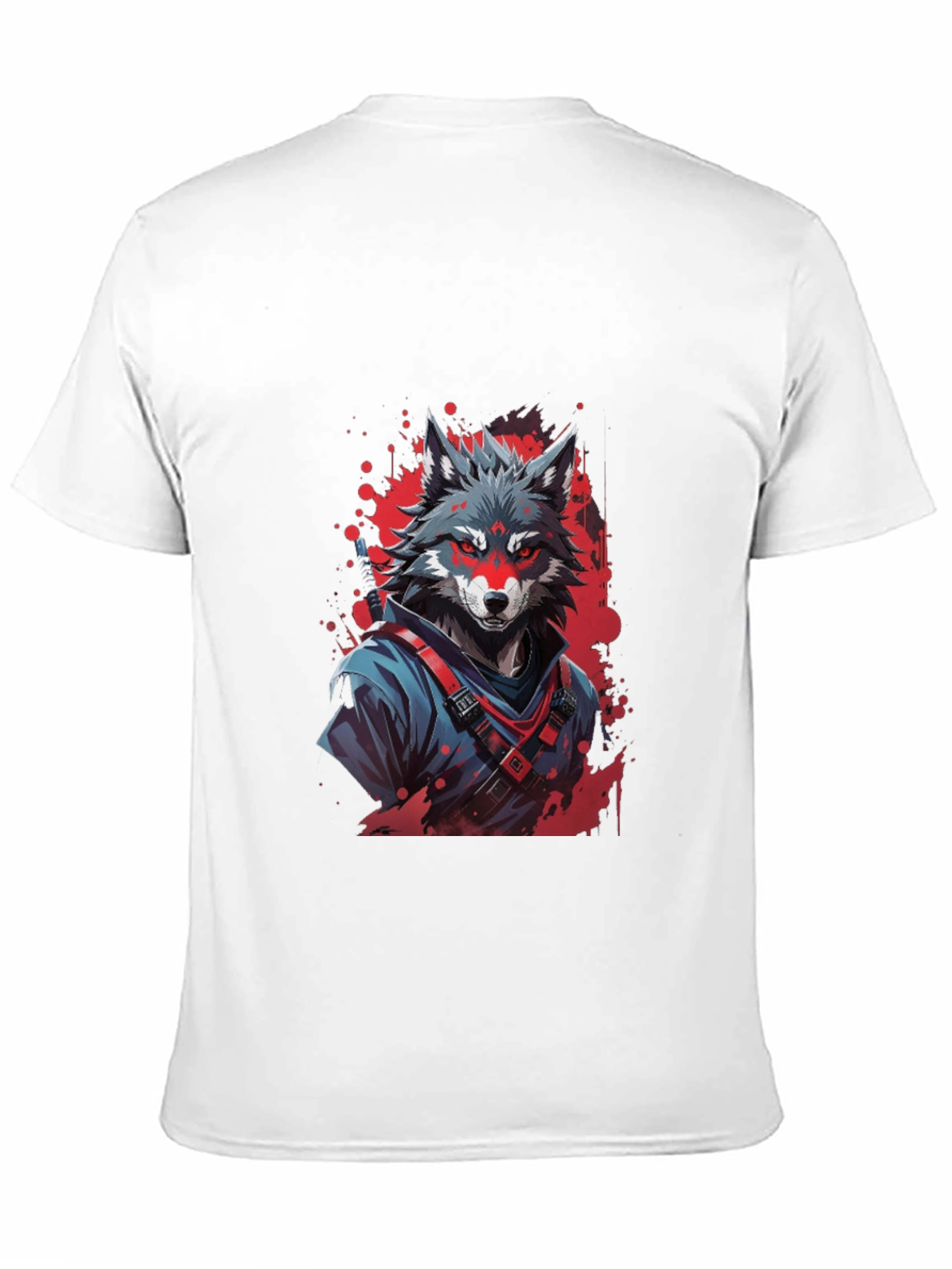 Wolf Ninja Graphic Tee - Mens Black T-Shirt