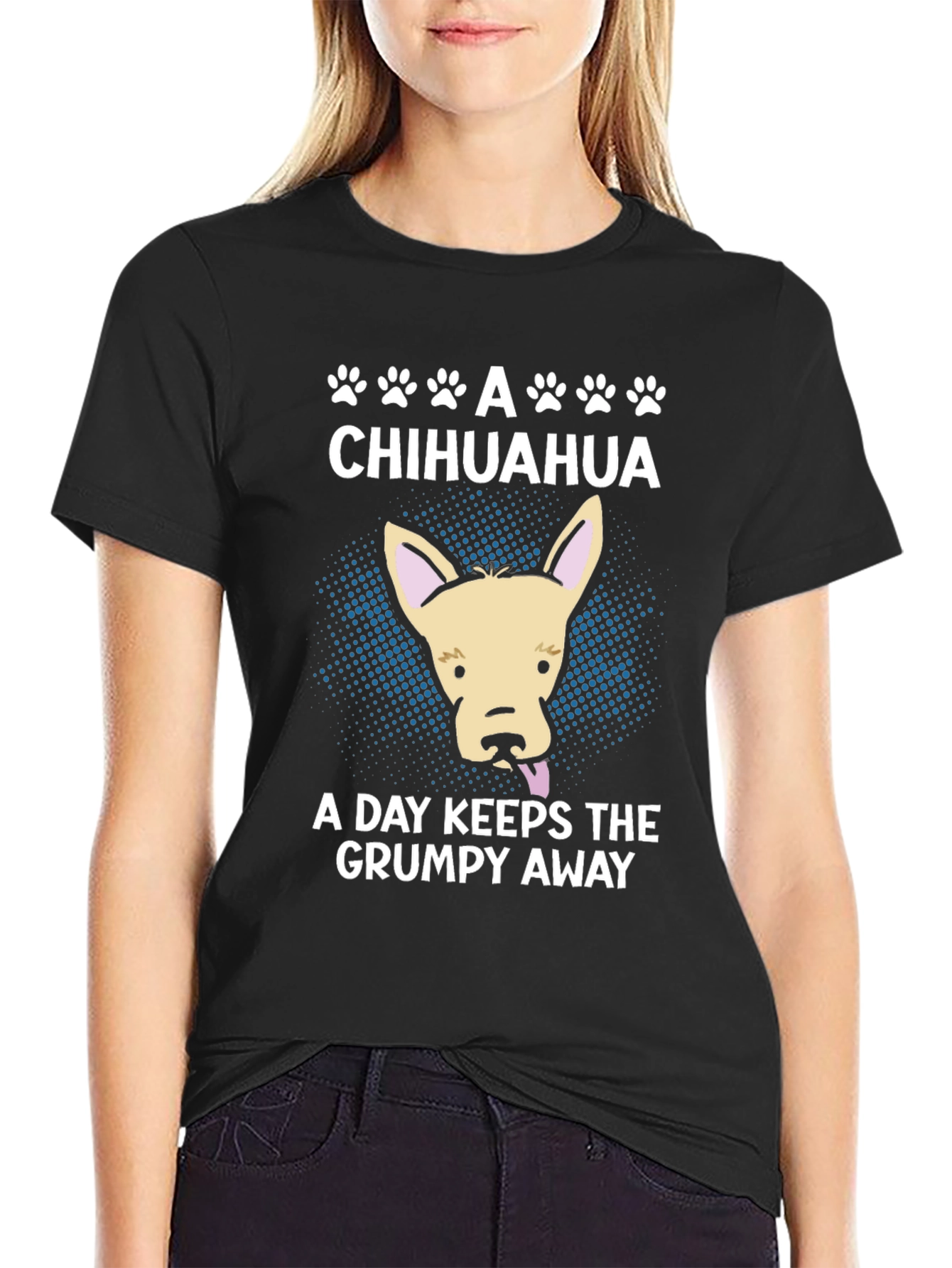 Chihuahua Grumpy Away Graphic Tee