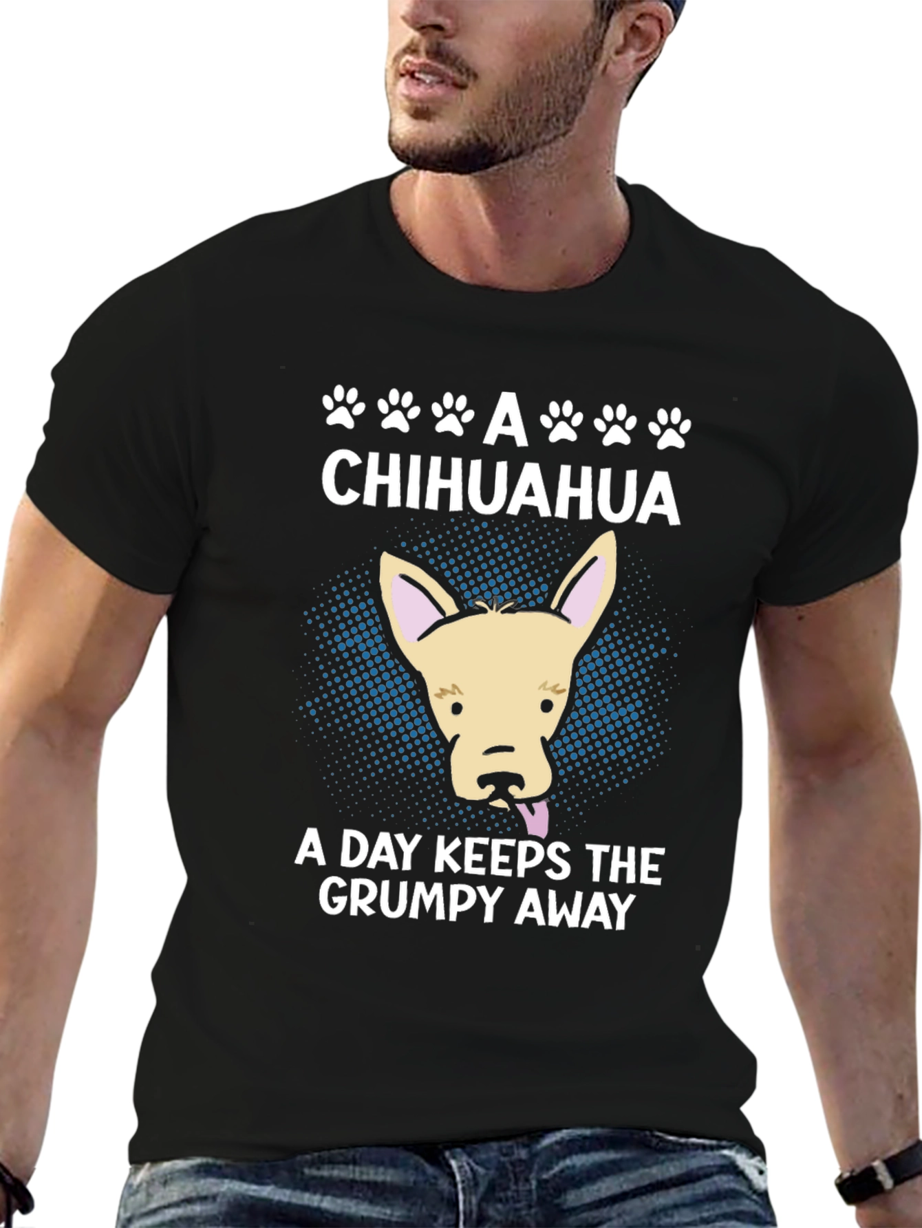 Chihuahua Grumpy Away Graphic Tee