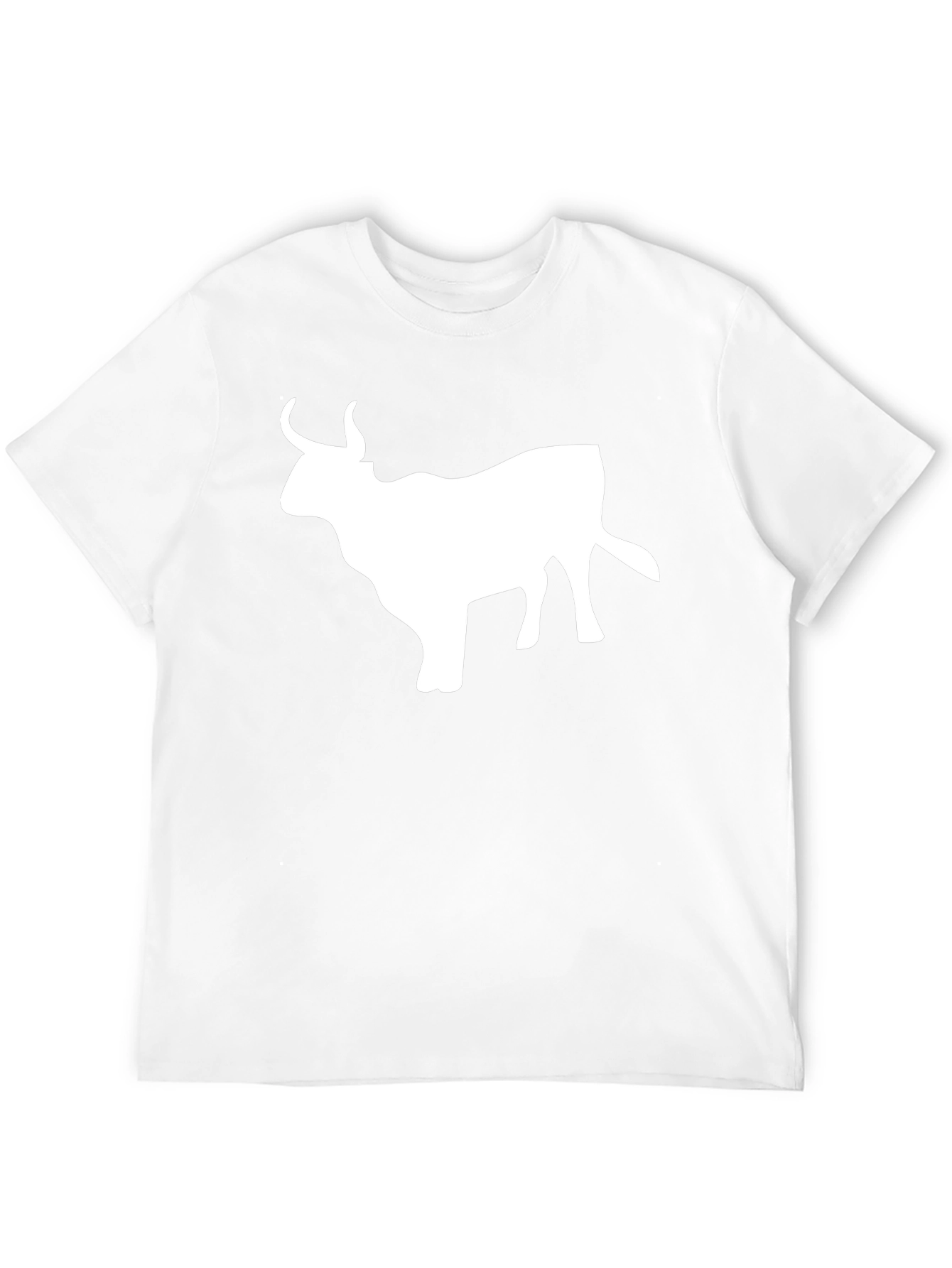 Bull Silhouette Graphic T-Shirt - Black Cotton Tee