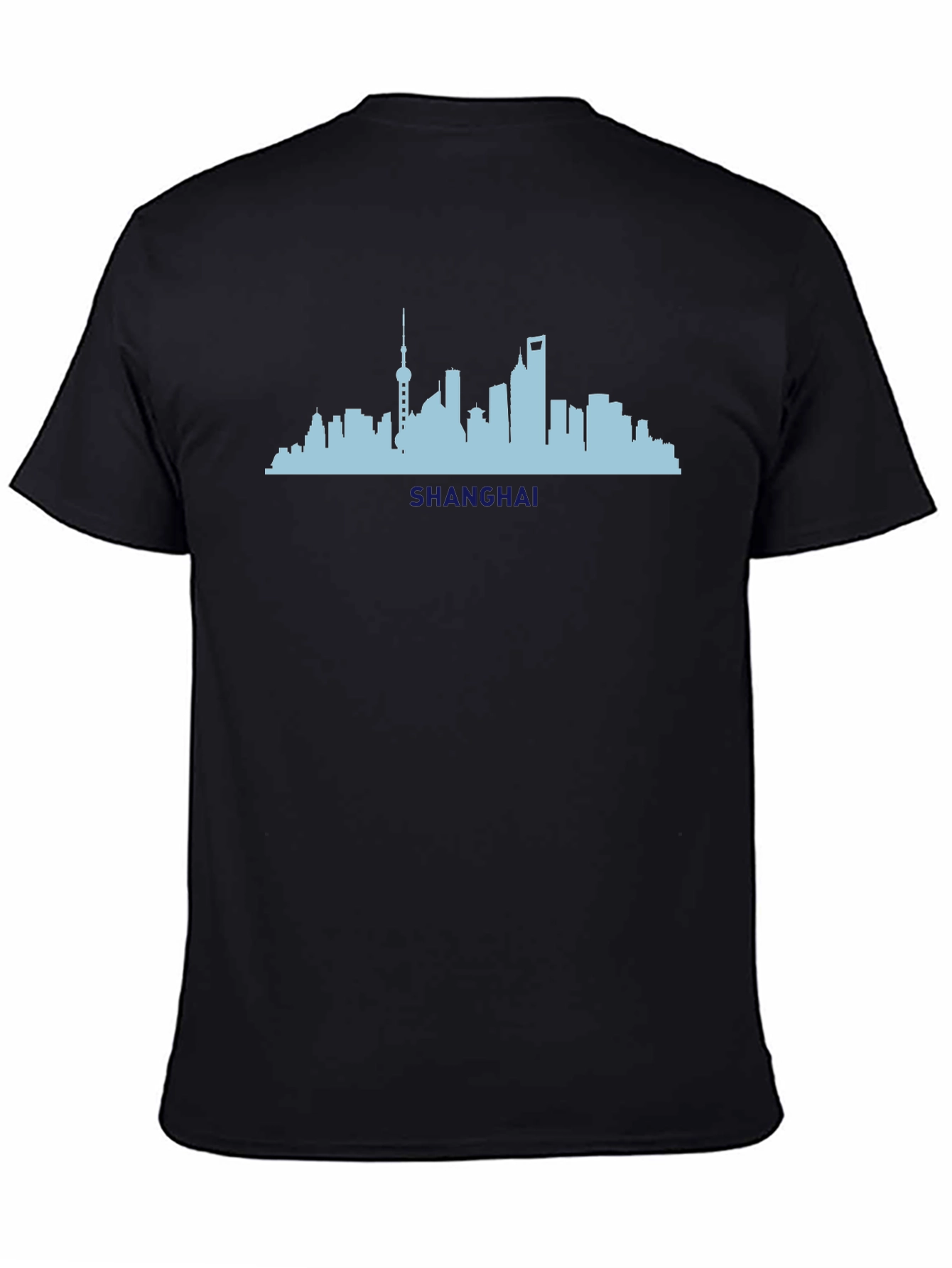 Shanghai Skyline Black T-Shirt