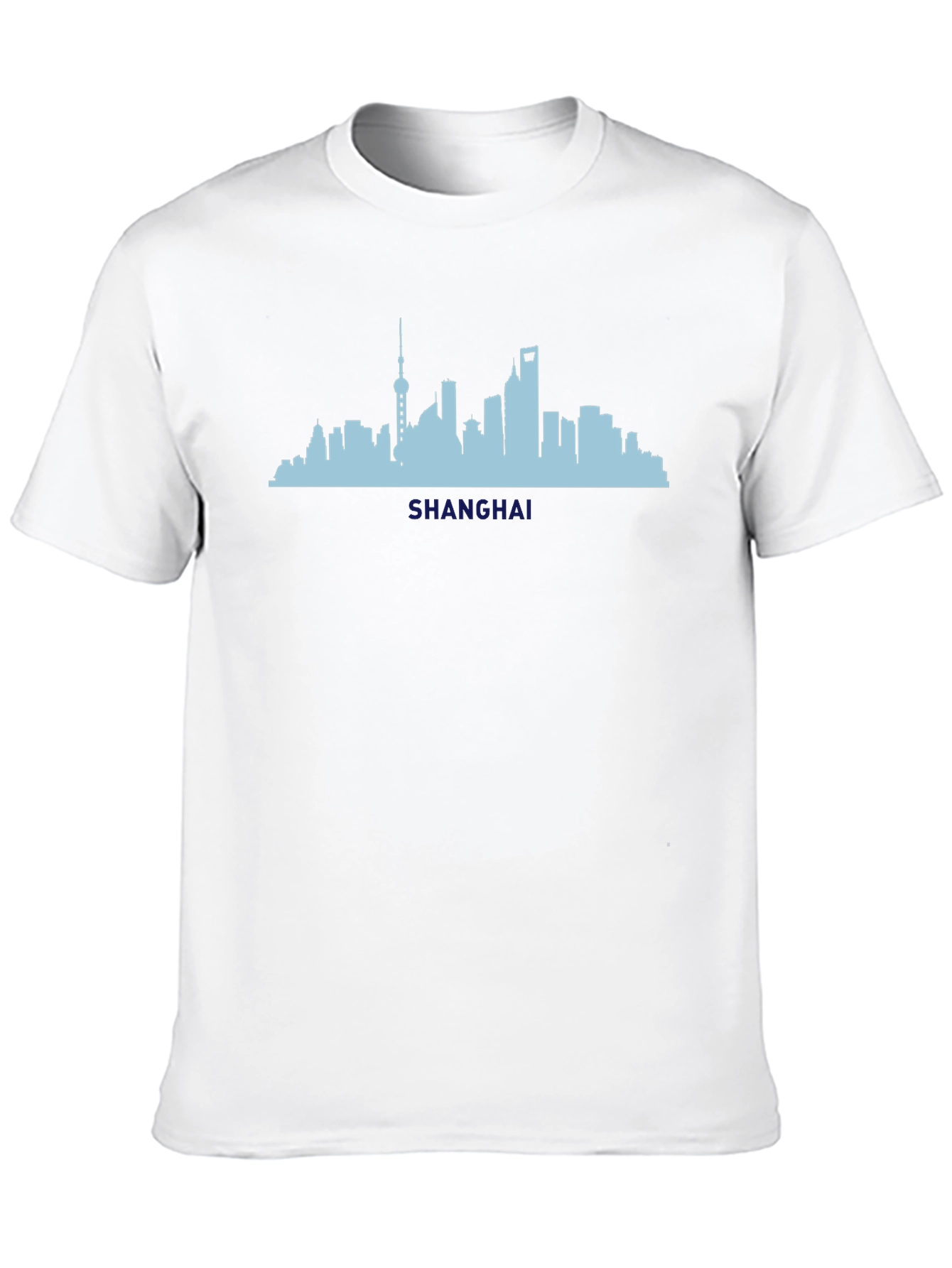 Shanghai Skyline Black T-Shirt