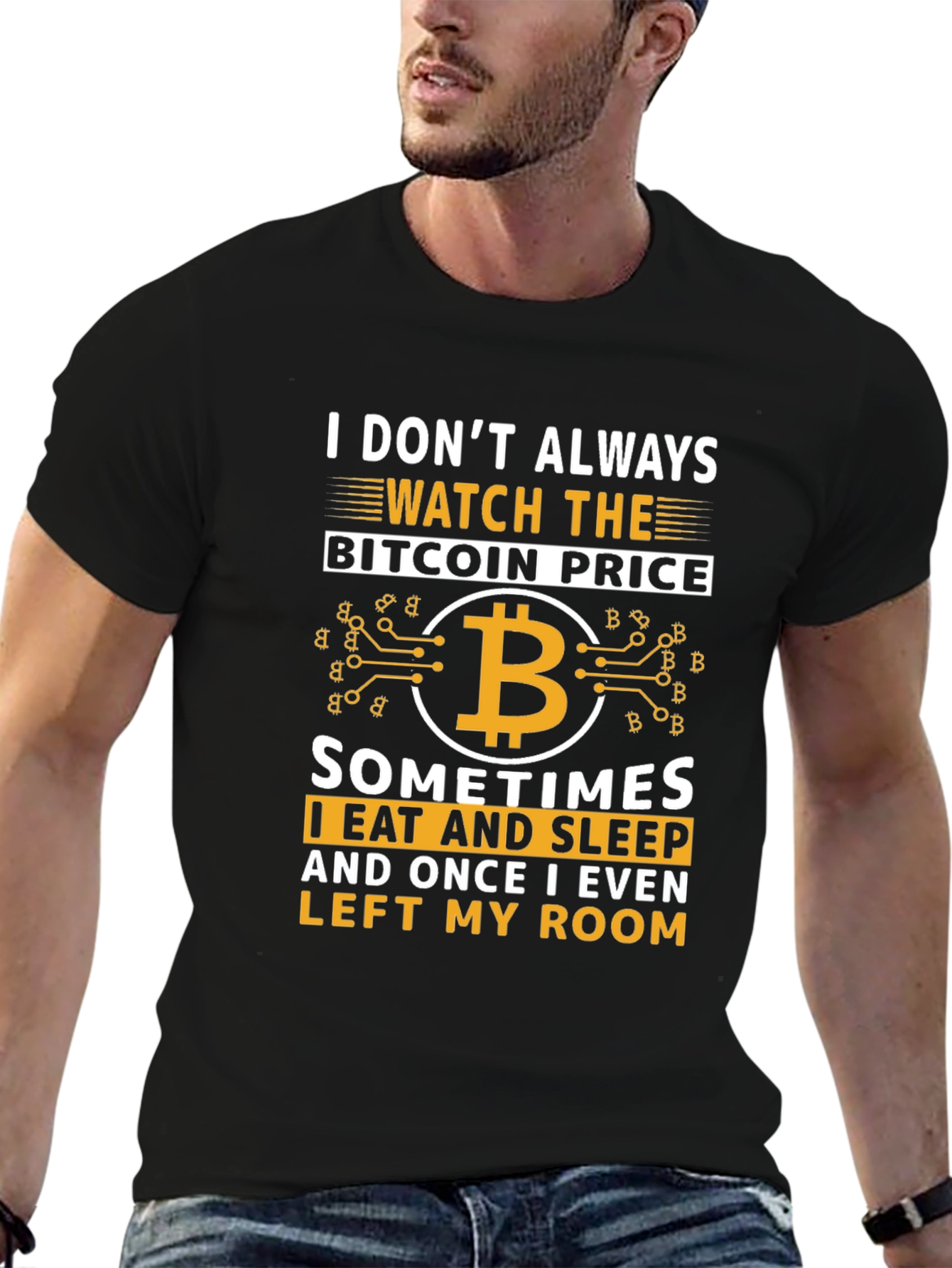 Bitcoin Cryptocurrency Graphic T-Shirt