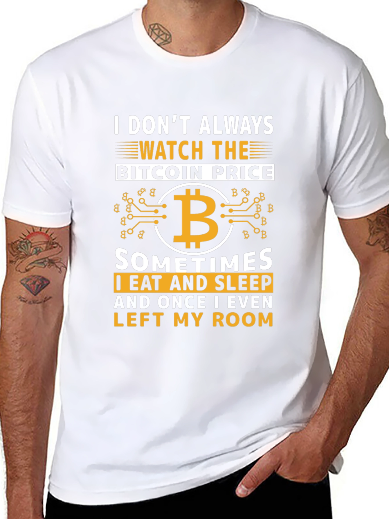 Bitcoin Cryptocurrency Graphic T-Shirt