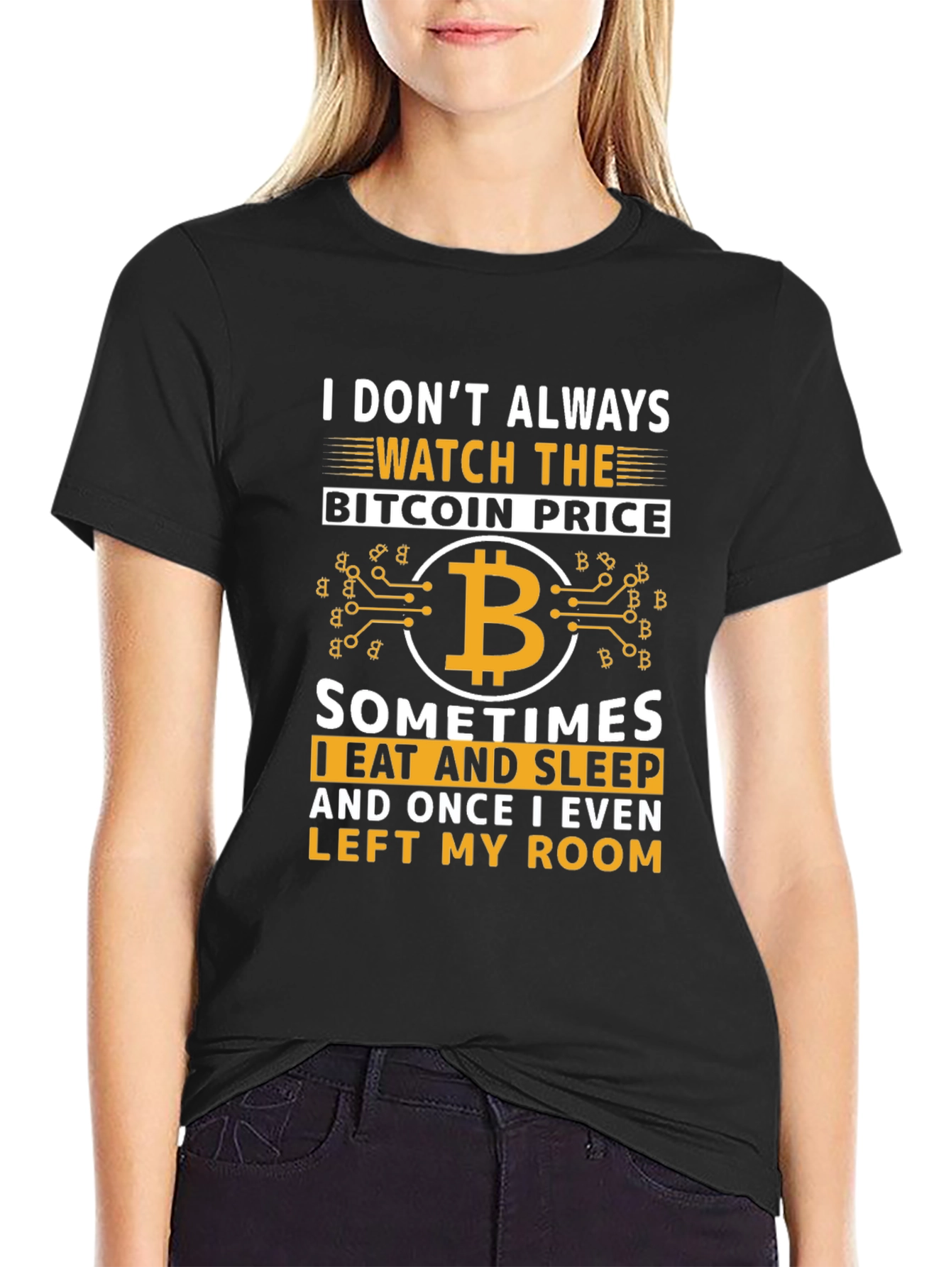 Bitcoin Cryptocurrency Graphic T-Shirt