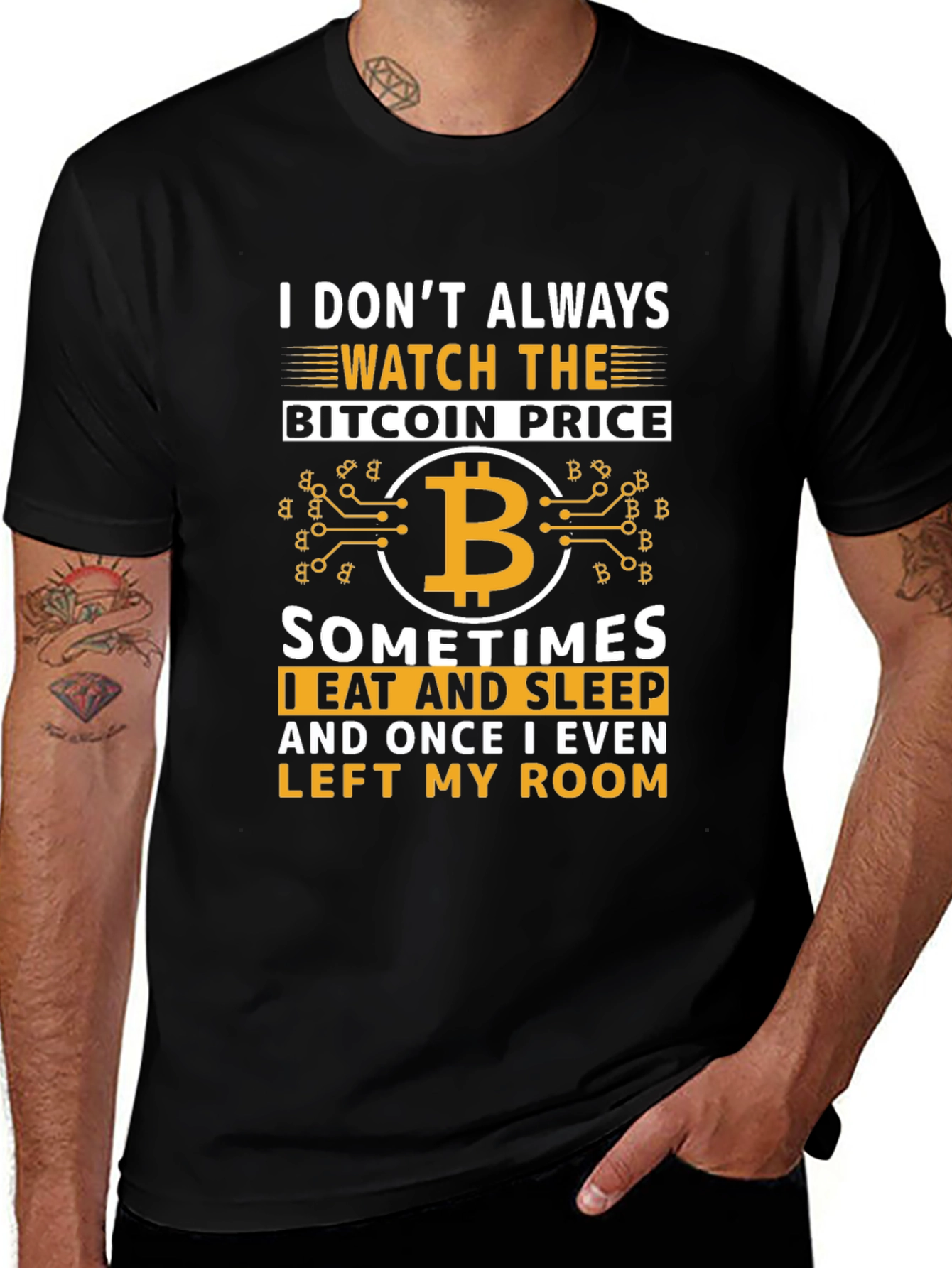 Bitcoin Cryptocurrency Graphic T-Shirt