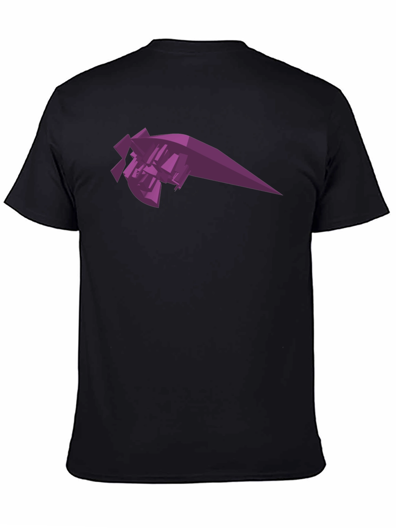 Abstract Geometric Purple Graphic Tee