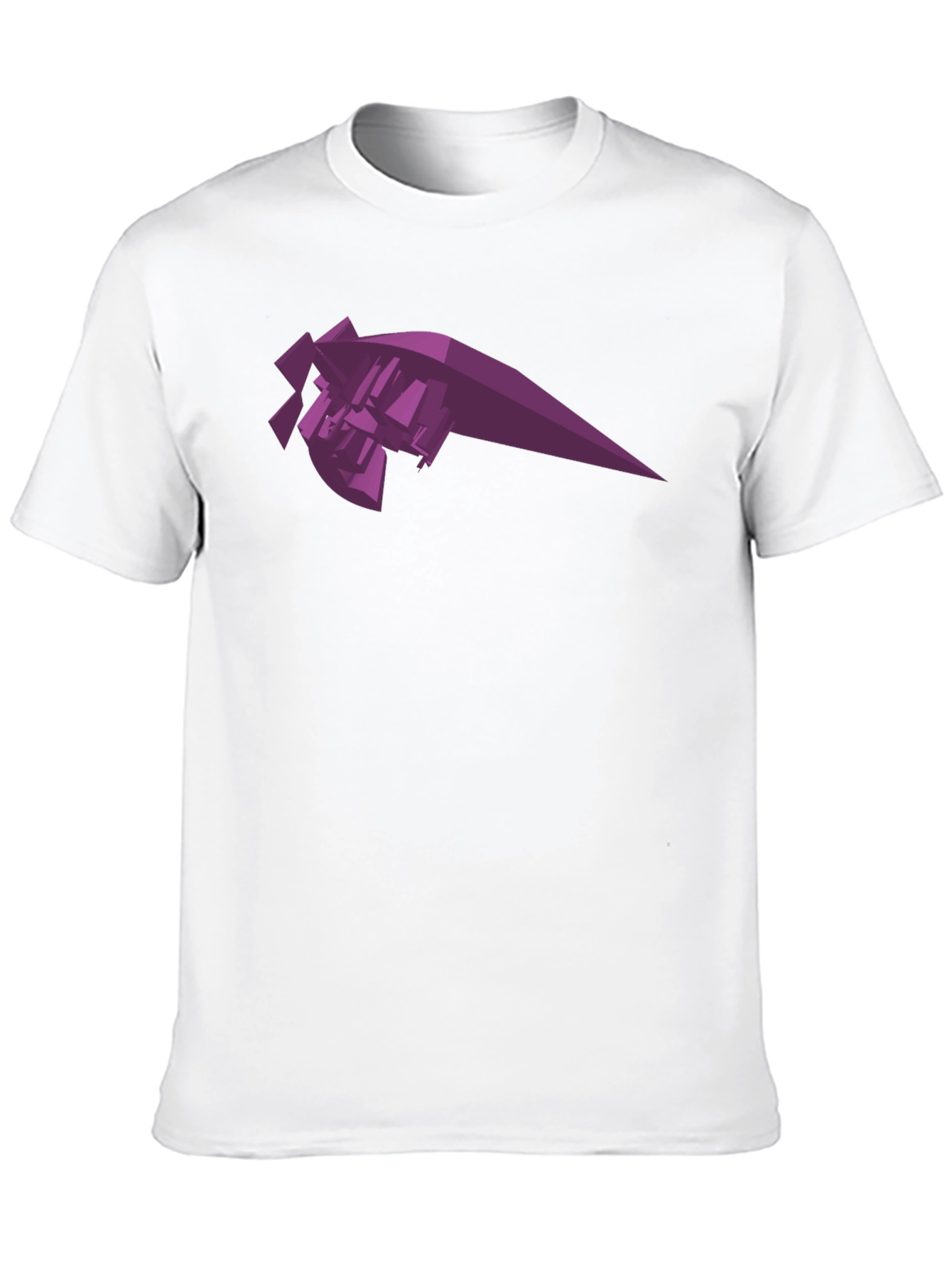 Abstract Geometric Purple Graphic Tee