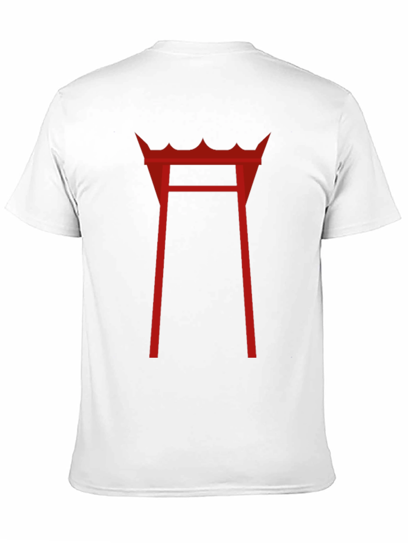 Red Torii Gate Graphic T-Shirt - Black