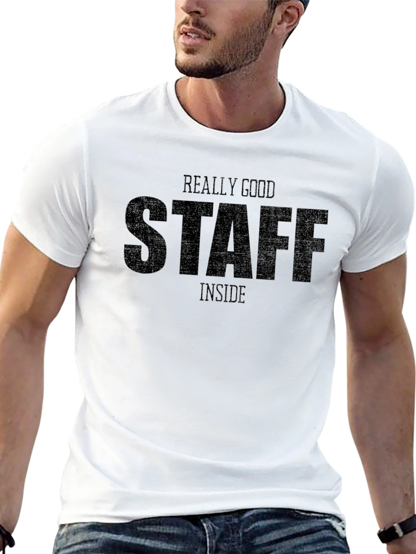 Really Good Staff Inside Black T-Shirt
