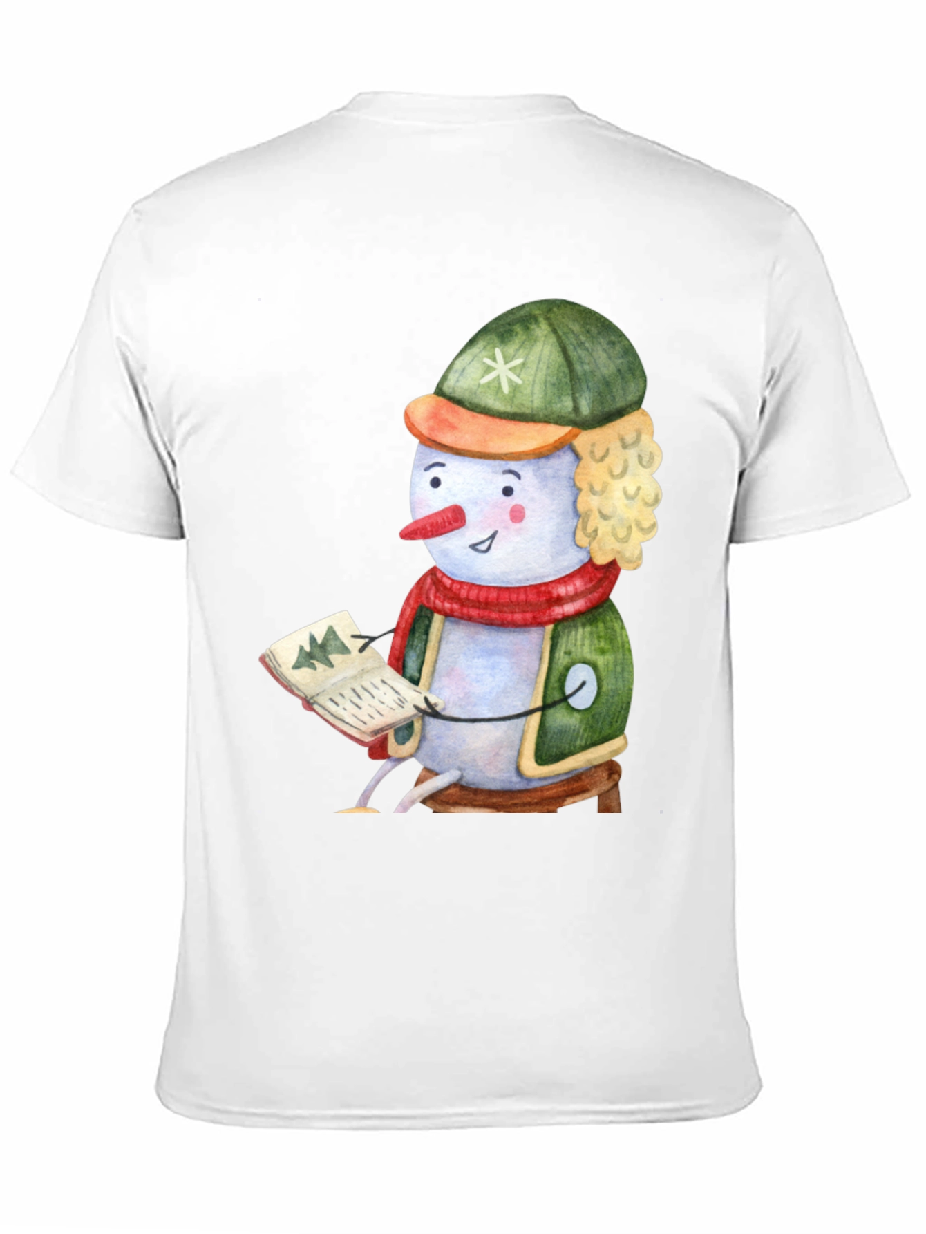 Festive Snowman Reading T-Shirt