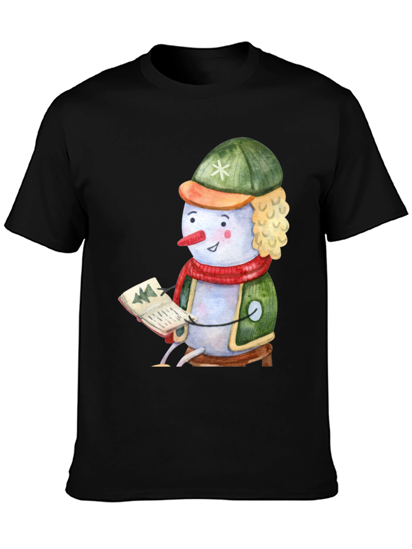 Festive Snowman Reading T-Shirt