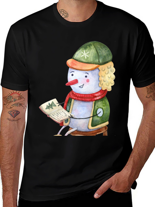 Festive Snowman Reading T-Shirt