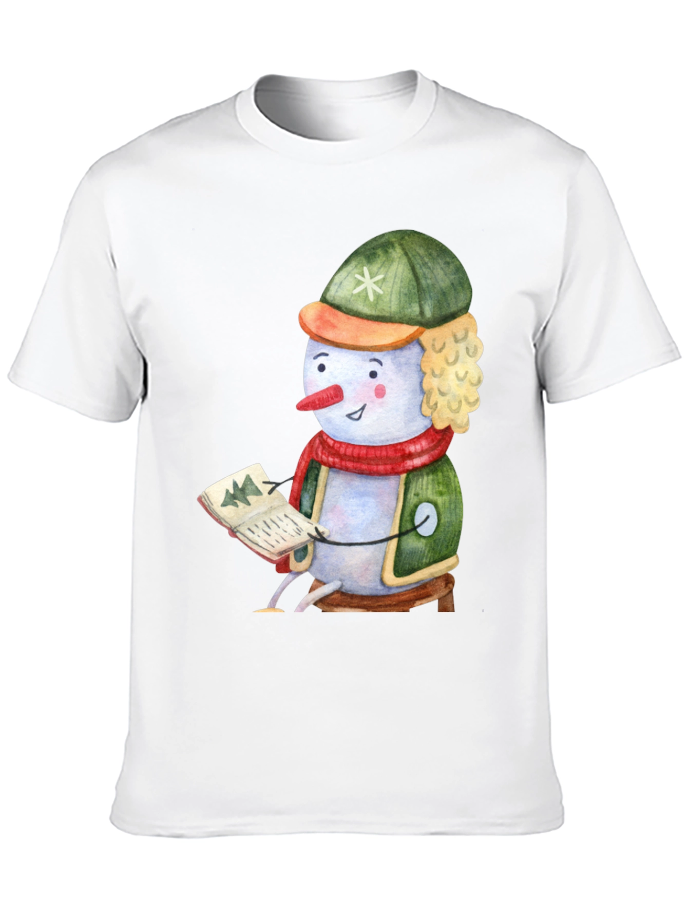 Festive Snowman Reading T-Shirt