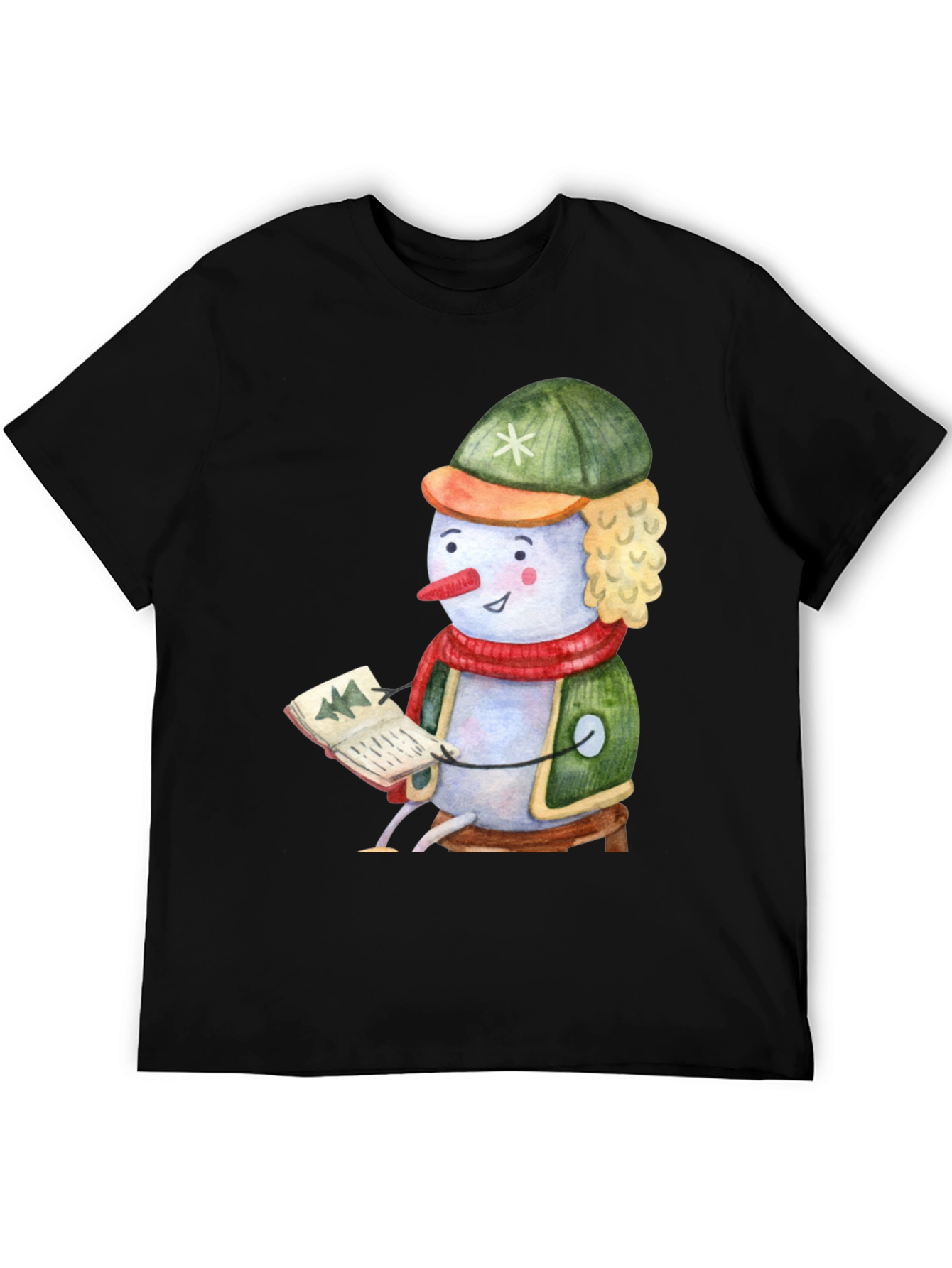 Festive Snowman Reading T-Shirt