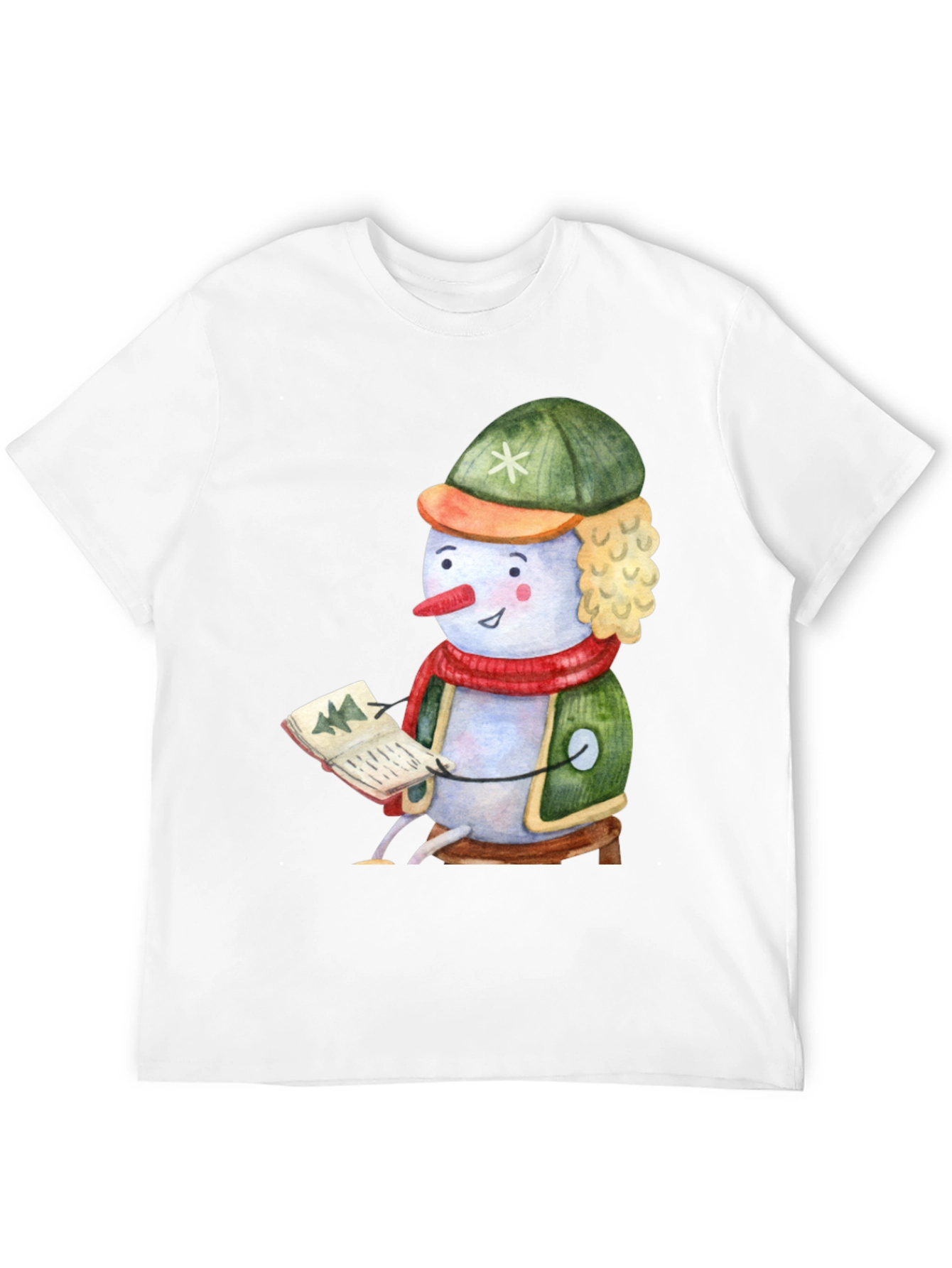 Festive Snowman Reading T-Shirt