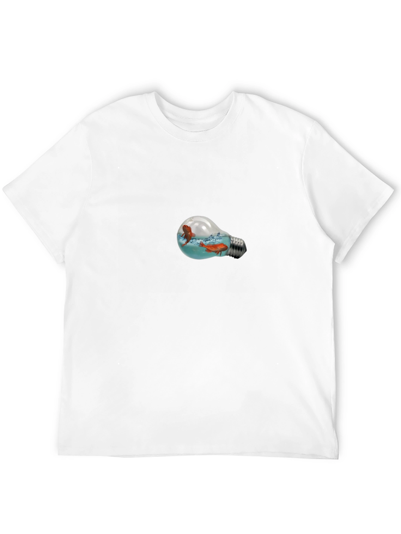 Fish in a Light Bulb Graphic Tee - Black