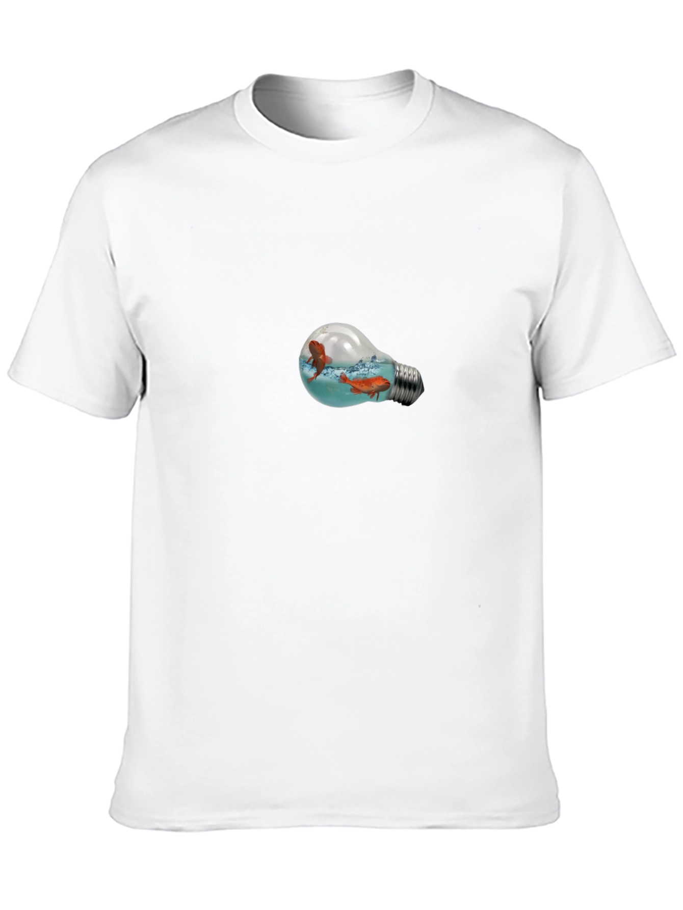 Fish in a Light Bulb Graphic Tee - Black