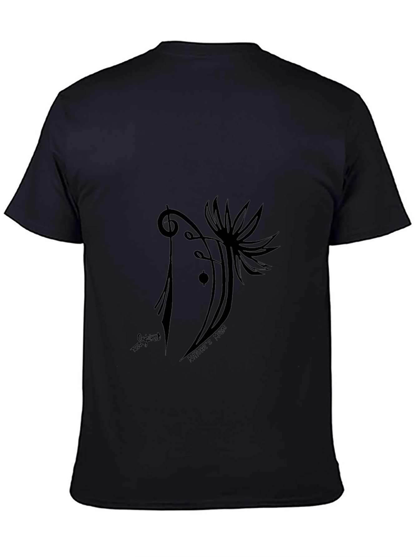 Natures Music Graphic Tee - Black Cotton Blend