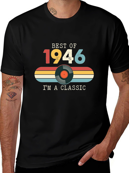 Best of 1946 Classic Vinyl Record Graphic T-Shirt