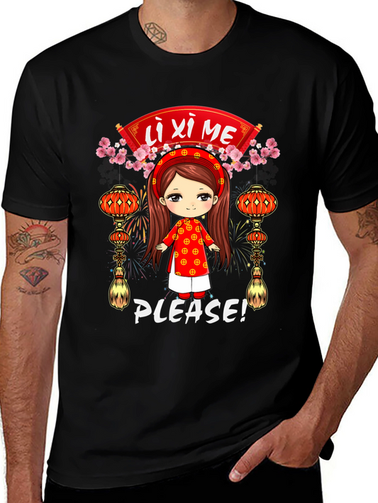 Lunar New Year Girls T-Shirt - Lì Xì Me Please!